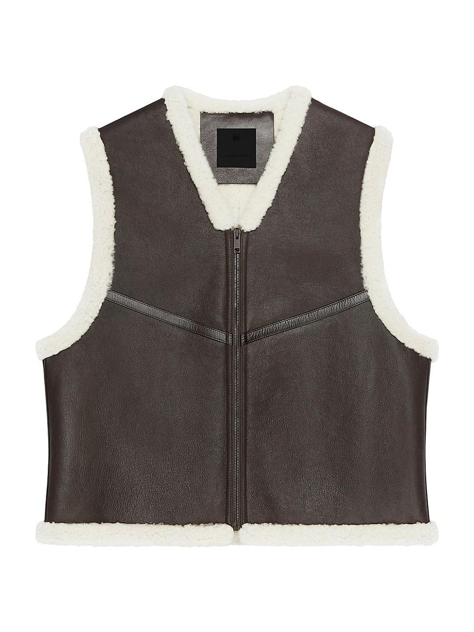 Mens Waistcoat in Shearling Product Image