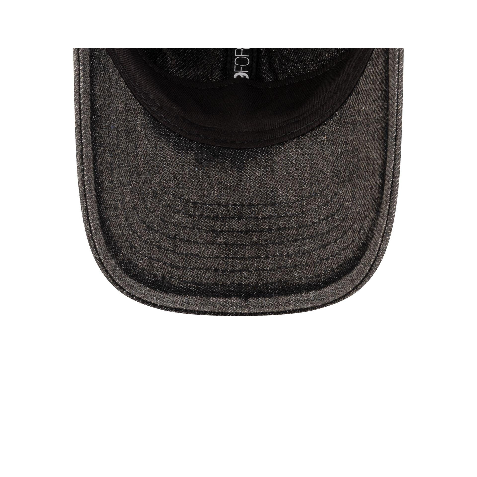 New York Yankees Embo Black Denim 9FORTY Adjustable Hat Male Product Image