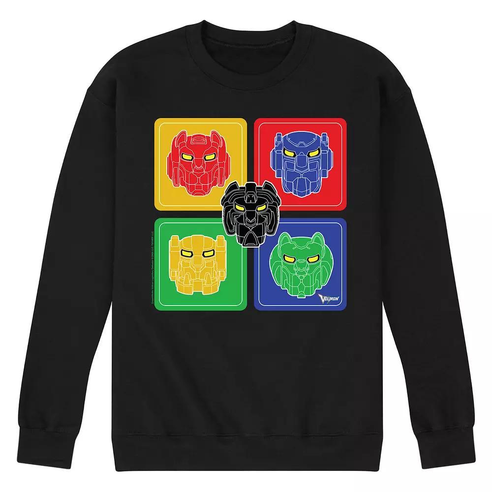 Men's Voltron Voltron Heads Fleece Sweatshirt, Size: Small, Black Product Image