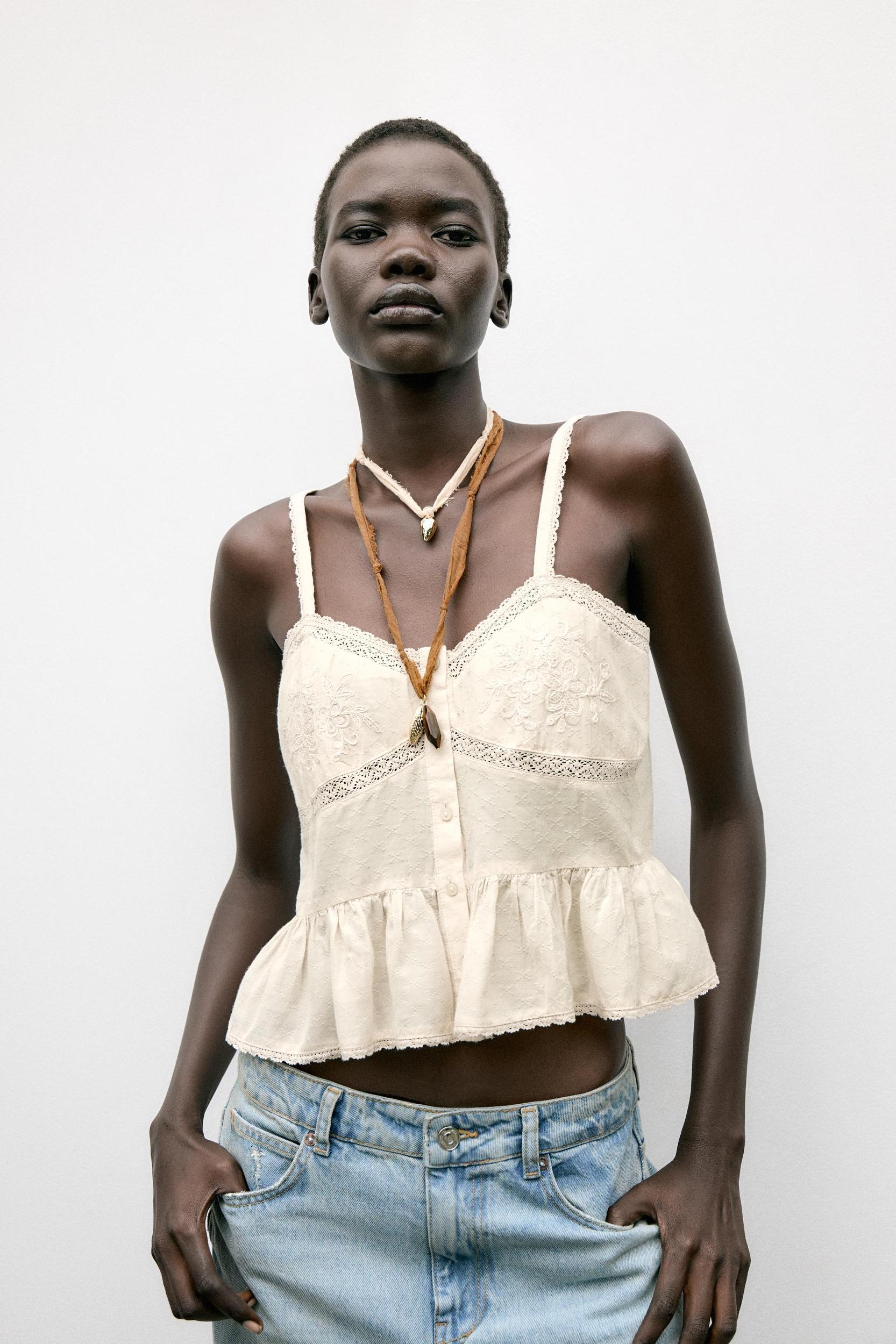 EMBROIDERED LACE TOP Product Image