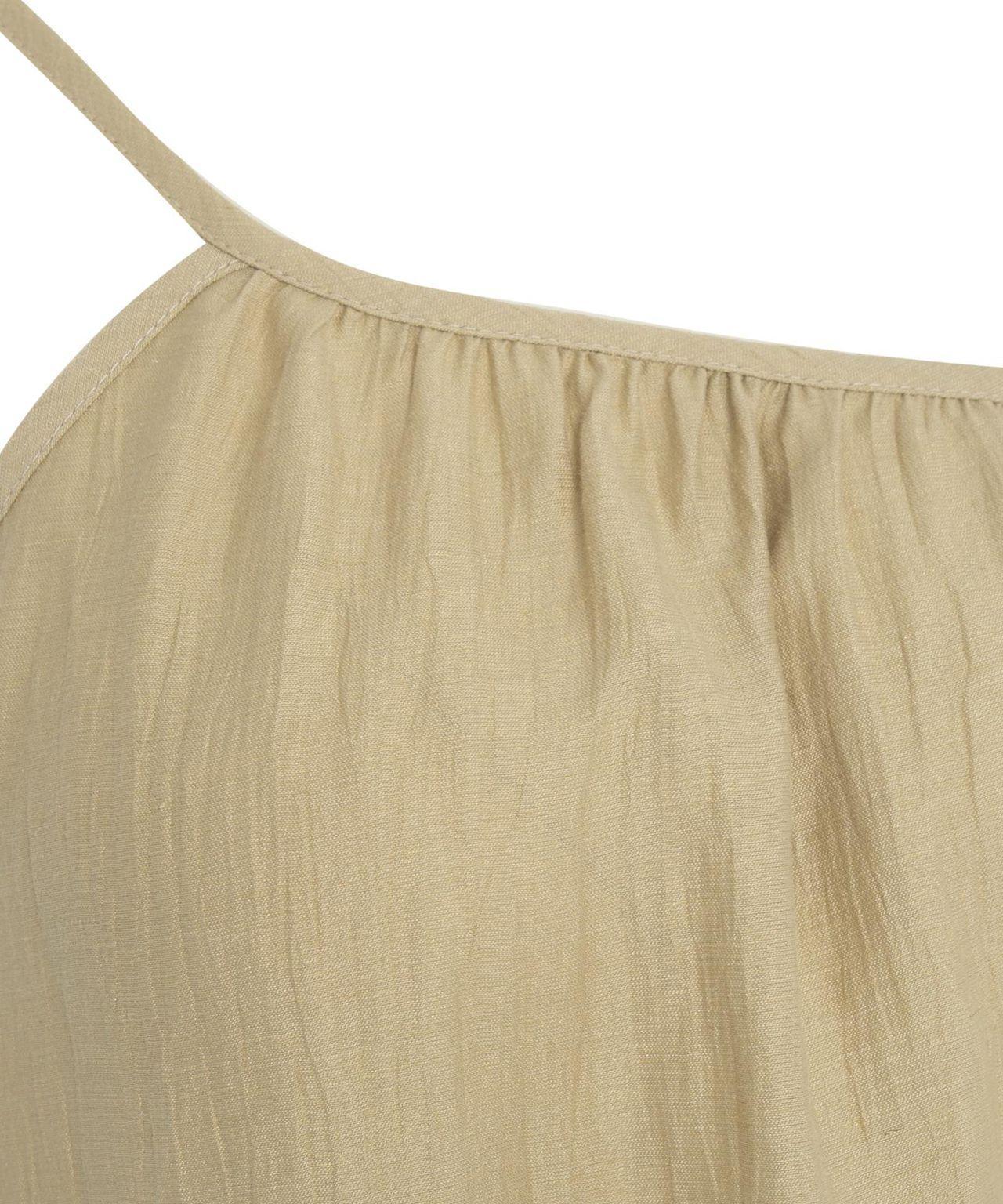 Asymmetrical maxi dress in linen Product Image