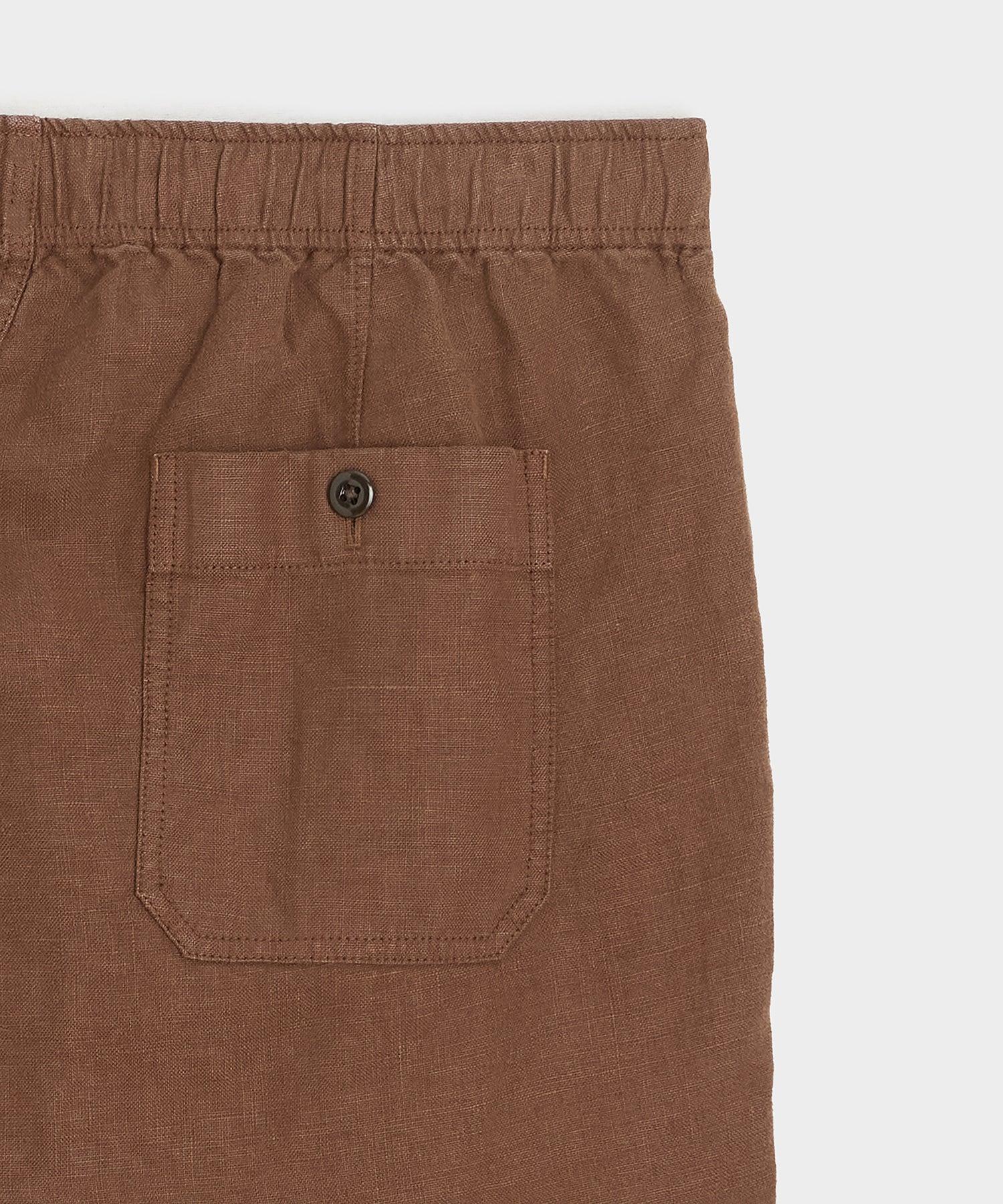 Linen Beach Pant in Cigar Product Image