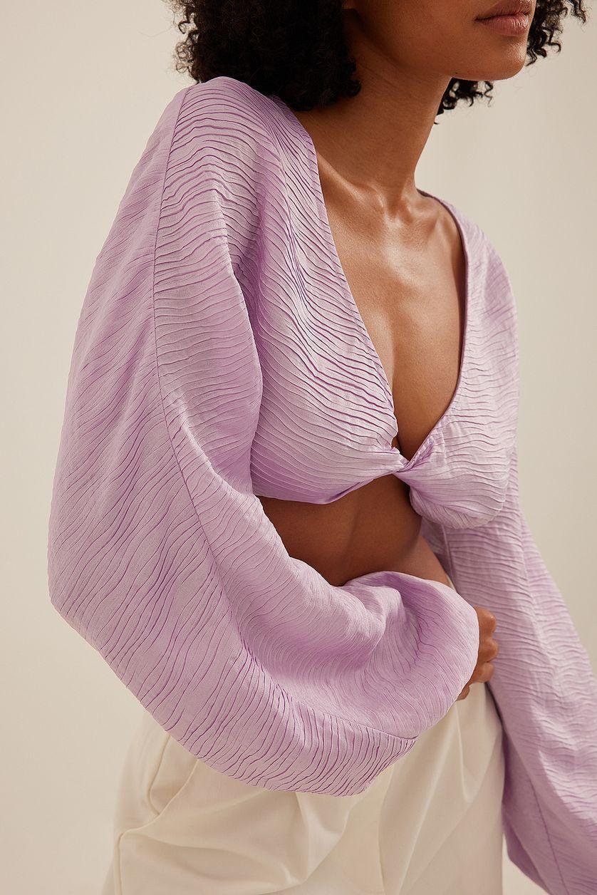 Twist Front Pleated Blouse Product Image