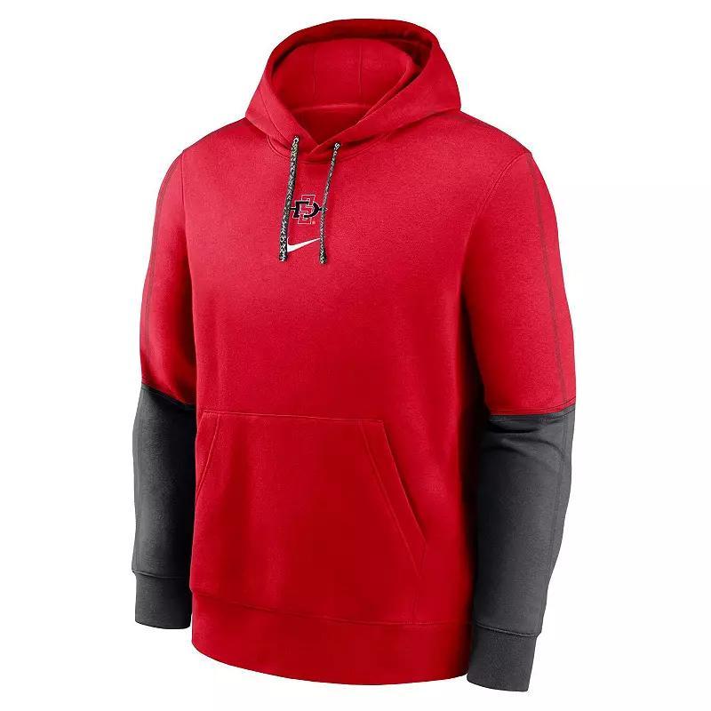 Men's Nike Cardinal San Diego State Aztecs 2024 Sideline Club Pullover Hoodie,  Product Image