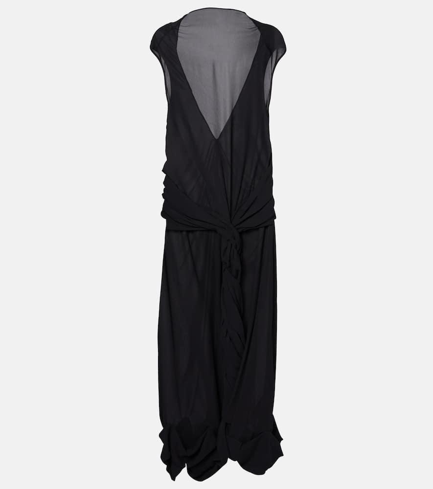 JW ANDERSON Draped Jersey Maxi Dress In Black Product Image