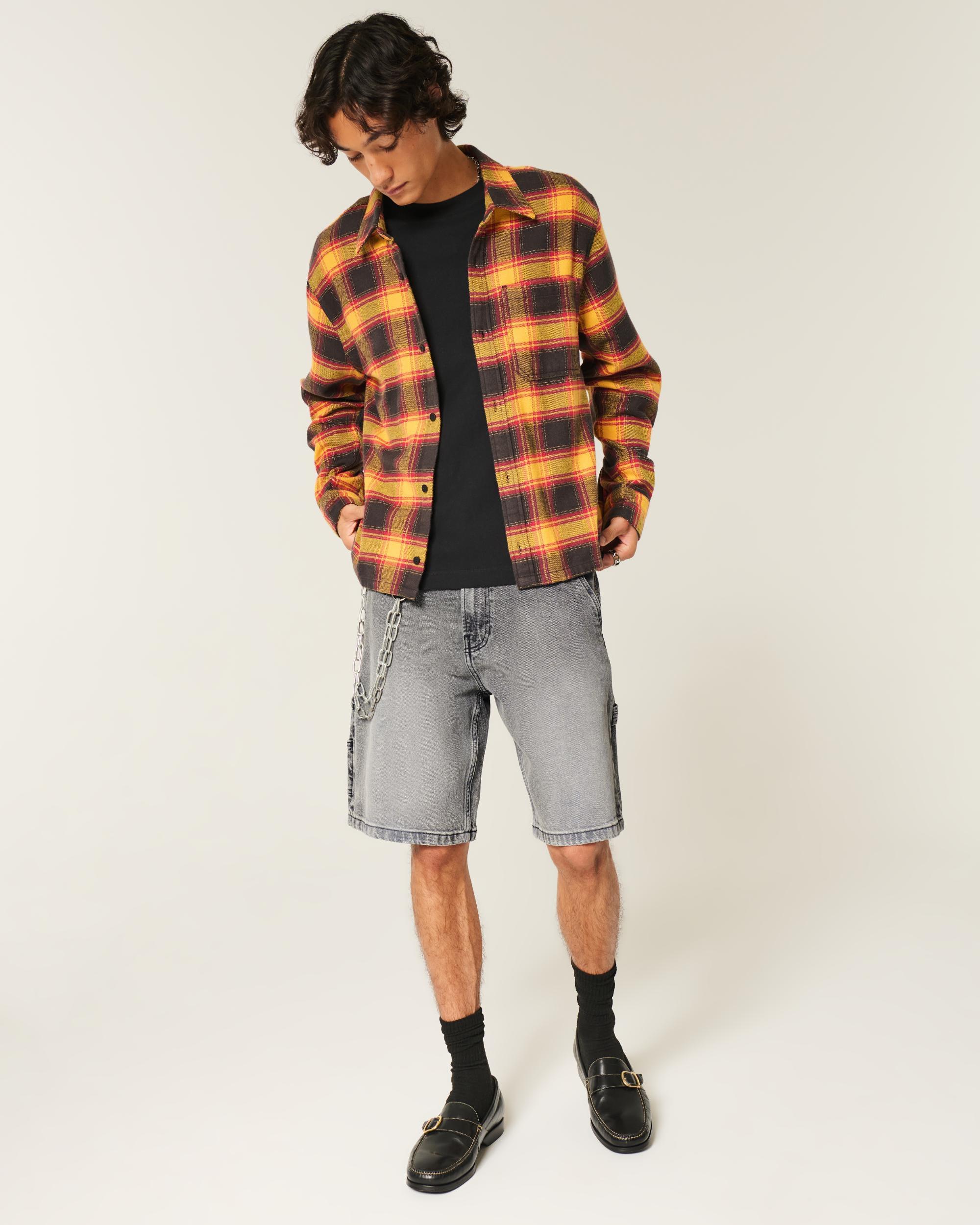 Baggy Denim Cargo Shorts Product Image