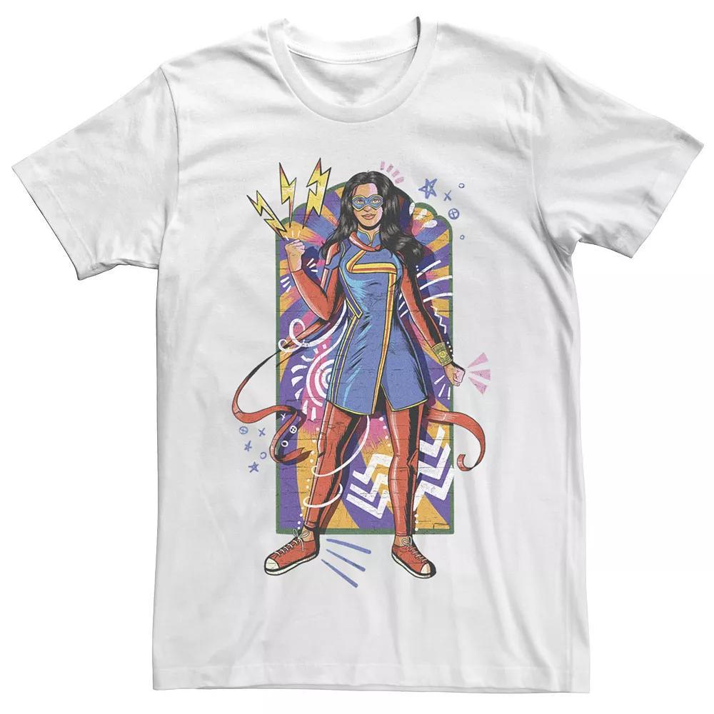 Men's Marvel Ms. Marvel Full Portrait of Kamala Tee, Size: Large, White Product Image