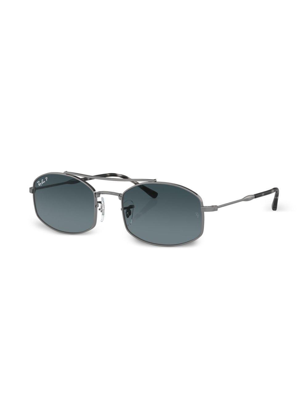 RAY BAN Oval-frame Sunglasses In Silber Product Image