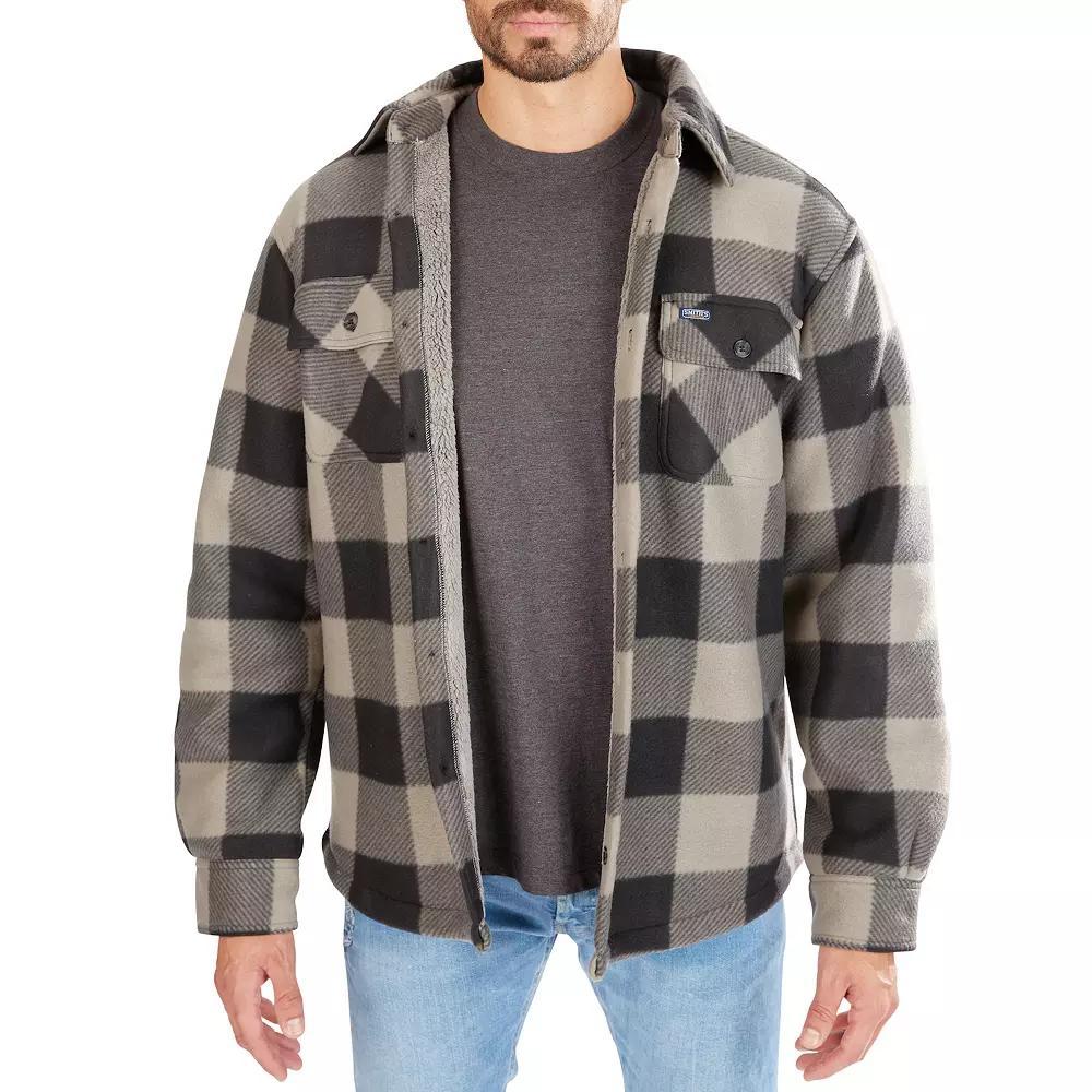Mens Smiths Workwear Sherpa-Lined Plaid Microfleece Shirt Jacket Product Image