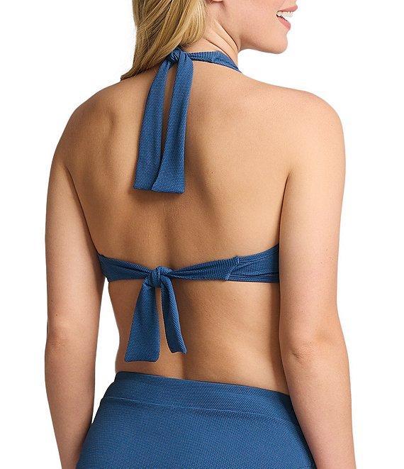 Tommy Bahama Island Cays Solid Texture High Waist Swim Bottom Product Image