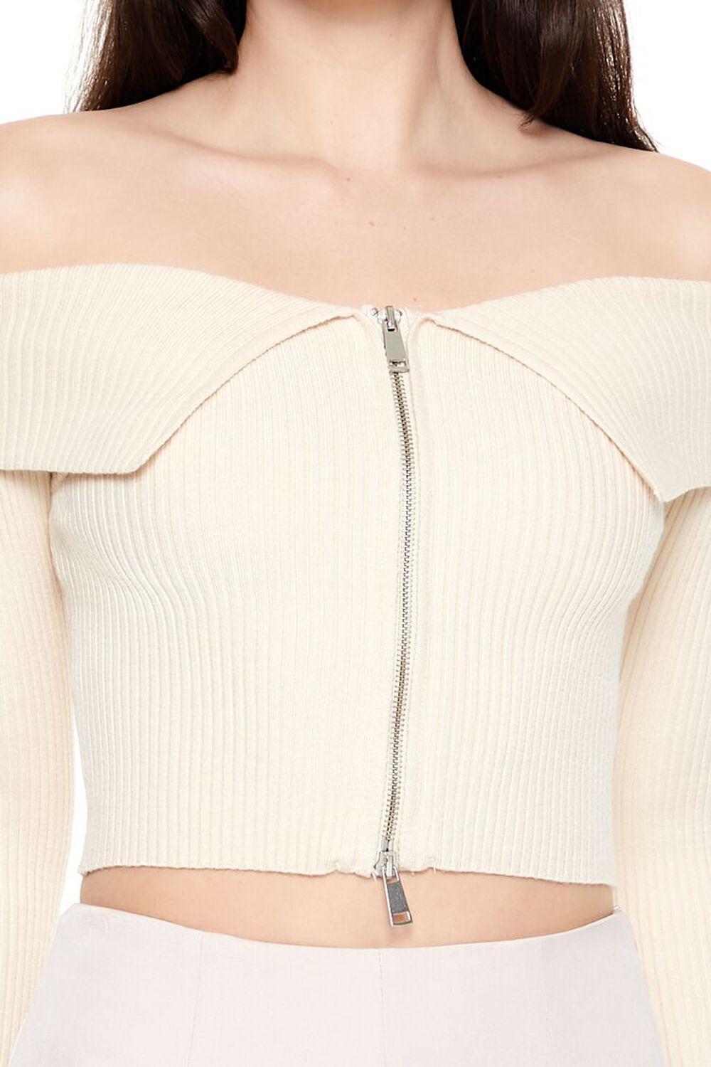 Off-the-Shoulder Cropped Sweater | Forever 21 Product Image