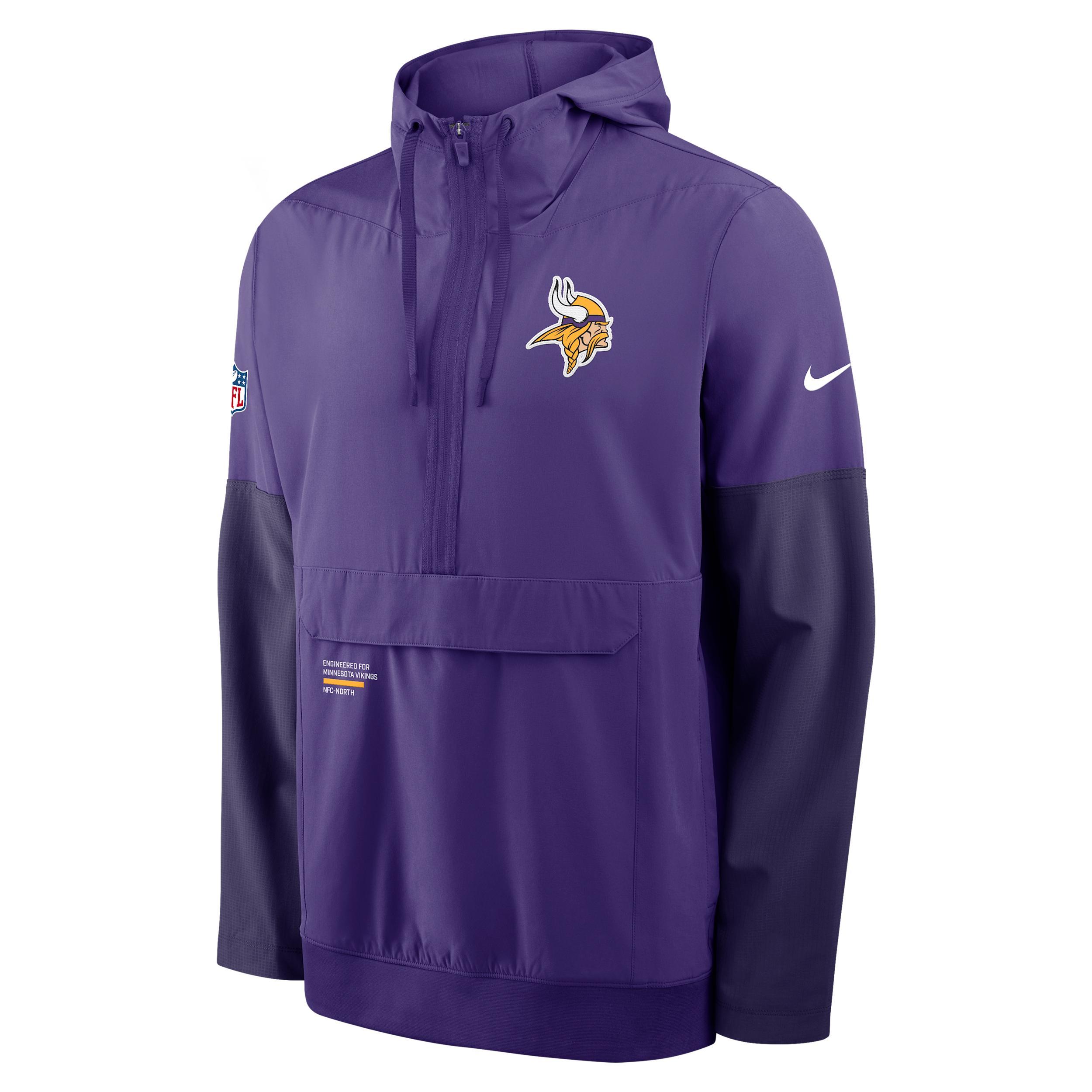Minnesota Vikings Well Rounded Anorak Nike Mens NFL 1/2-Zip Hooded Jacket | 03AT0CLQ9M-R6H Product Image