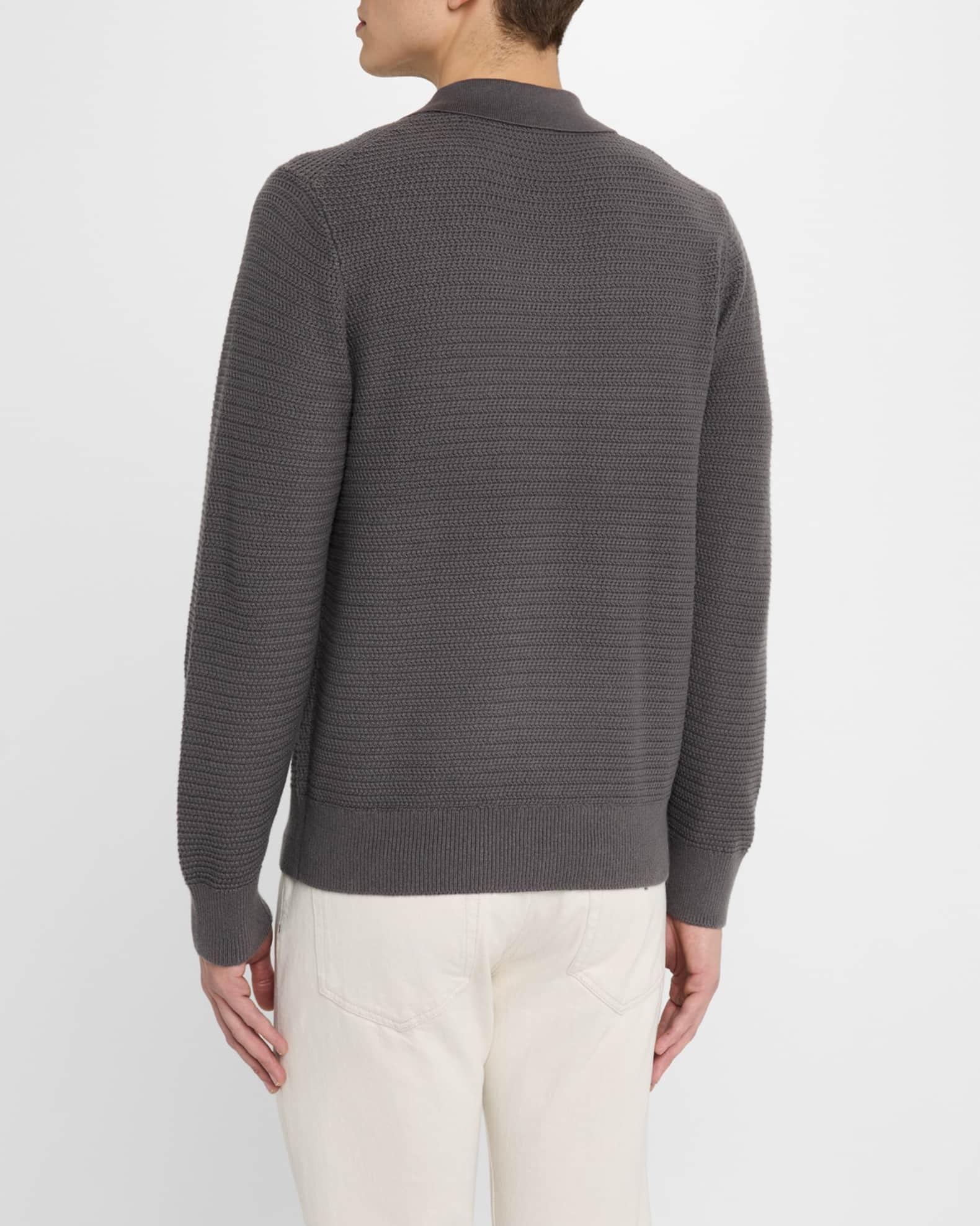 Craftsman-Rib Cotton-Cashmere Johnny-Collar Sweater Product Image
