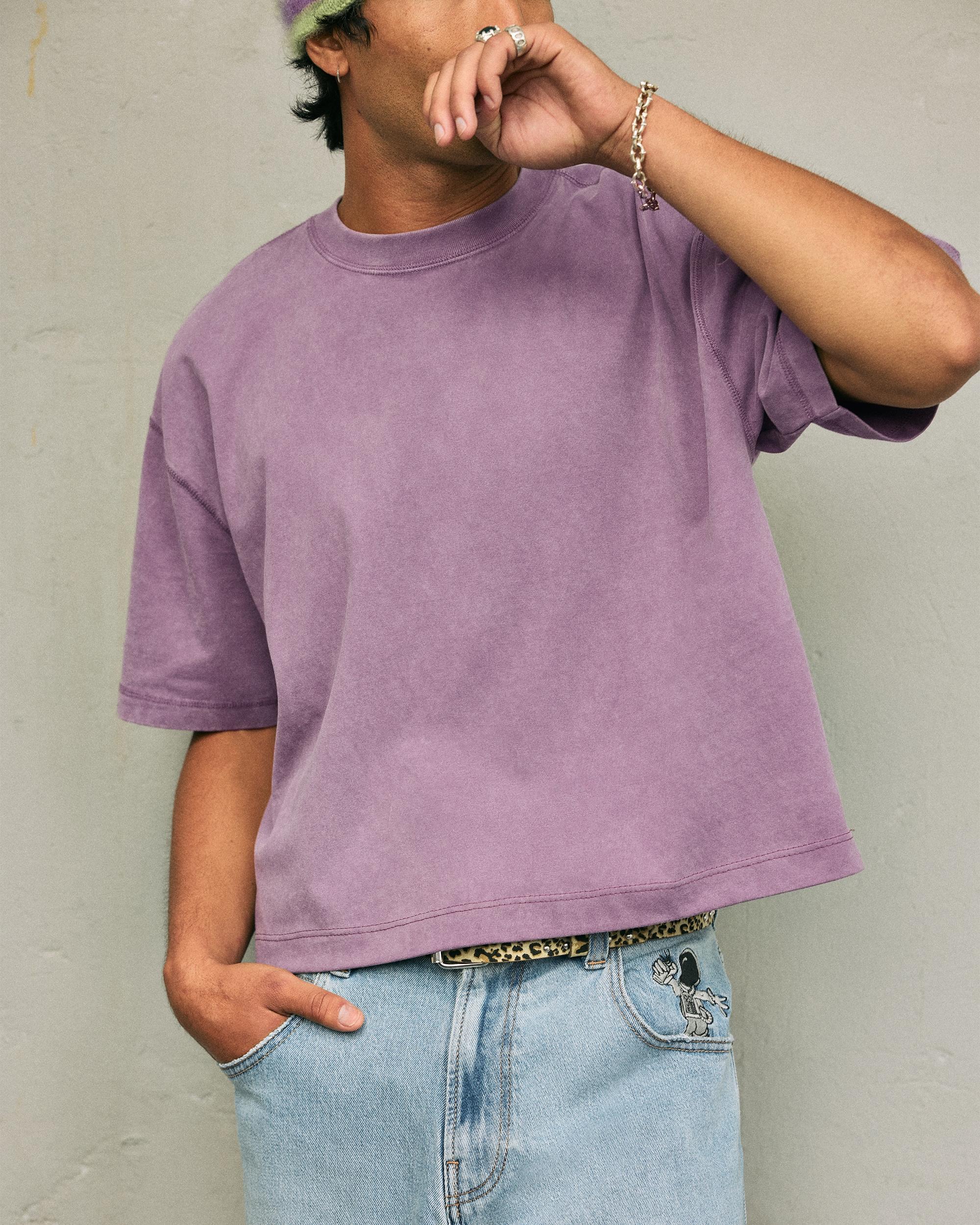 Boxy Heavyweight Crop Crew T-Shirt Product Image