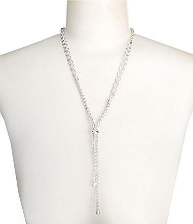 Lucky Brand Silver-Tone Chain Lariat Necklace, 20 + 3 extender Product Image