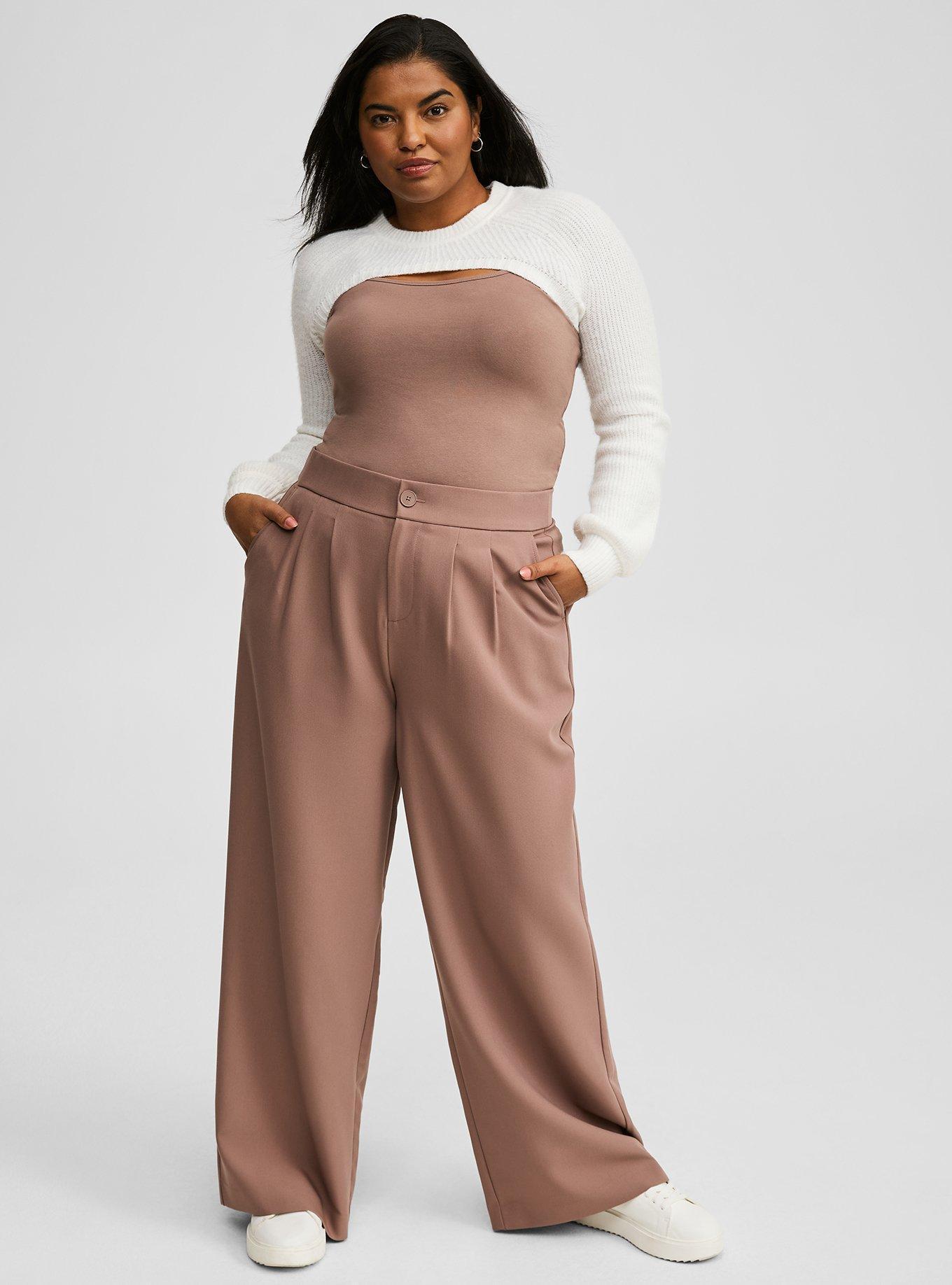 Wide Leg Tailored Twill Pant Product Image
