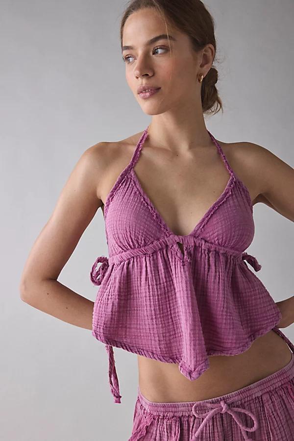 Out From Under Ocean Air Gauze Halter Babydoll Cami Womens at Urban Outfitters Product Image