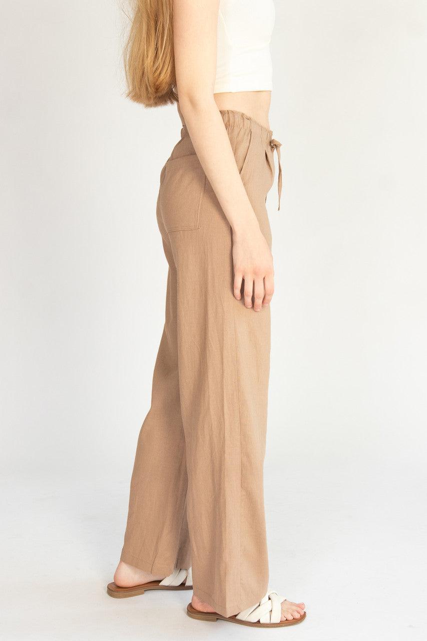 Linen Drawstring Pants Product Image