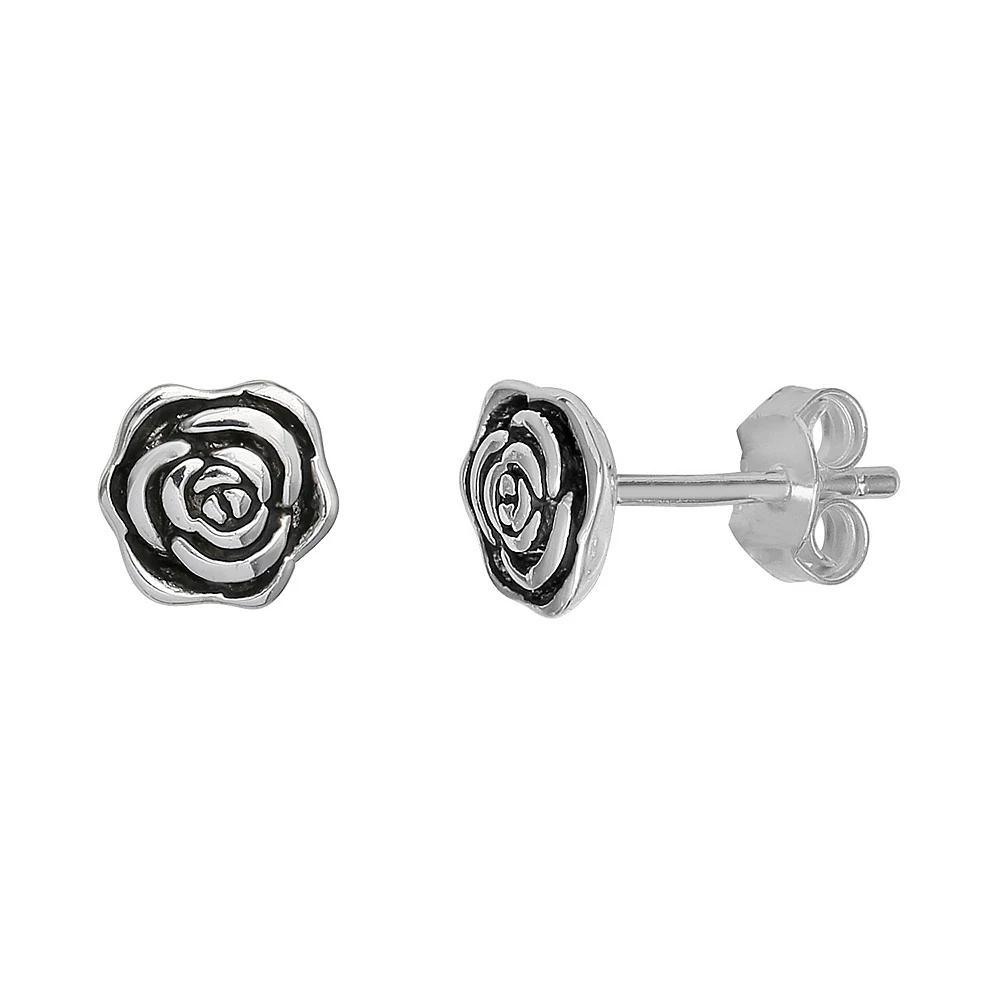 PRIMROSE Sterling Silver Rose Stud Earrings, Women's Product Image