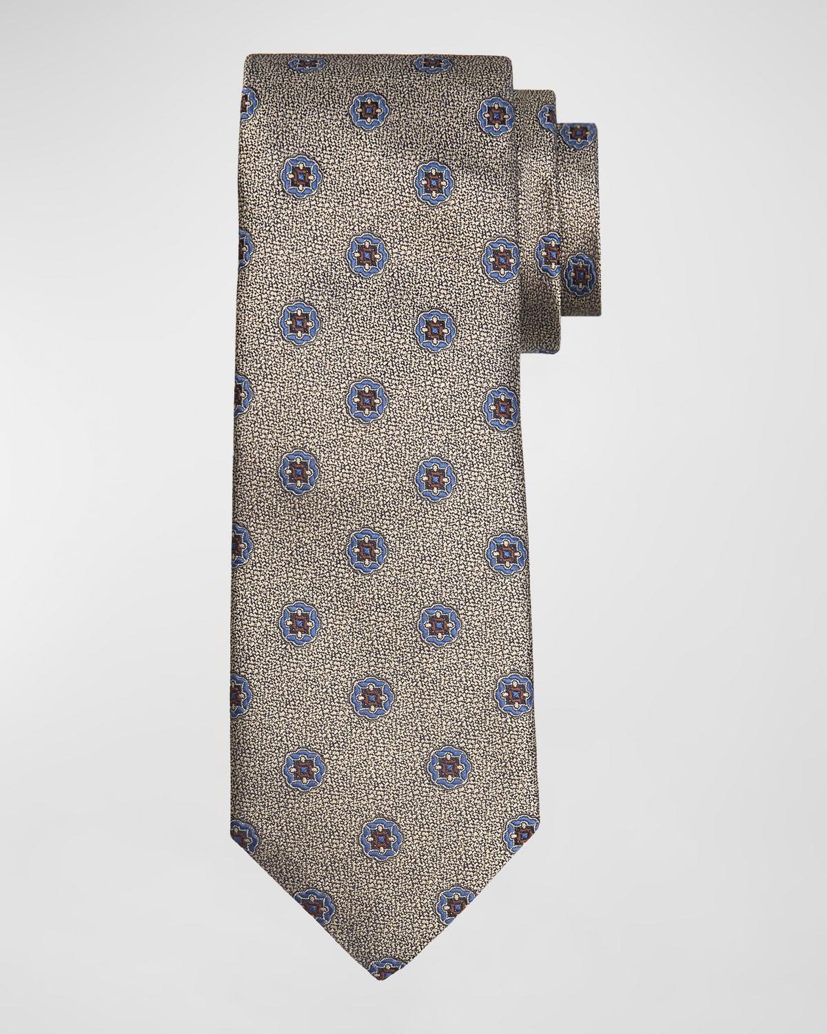 Men's Microfantasy Silk Medallion Tie Product Image