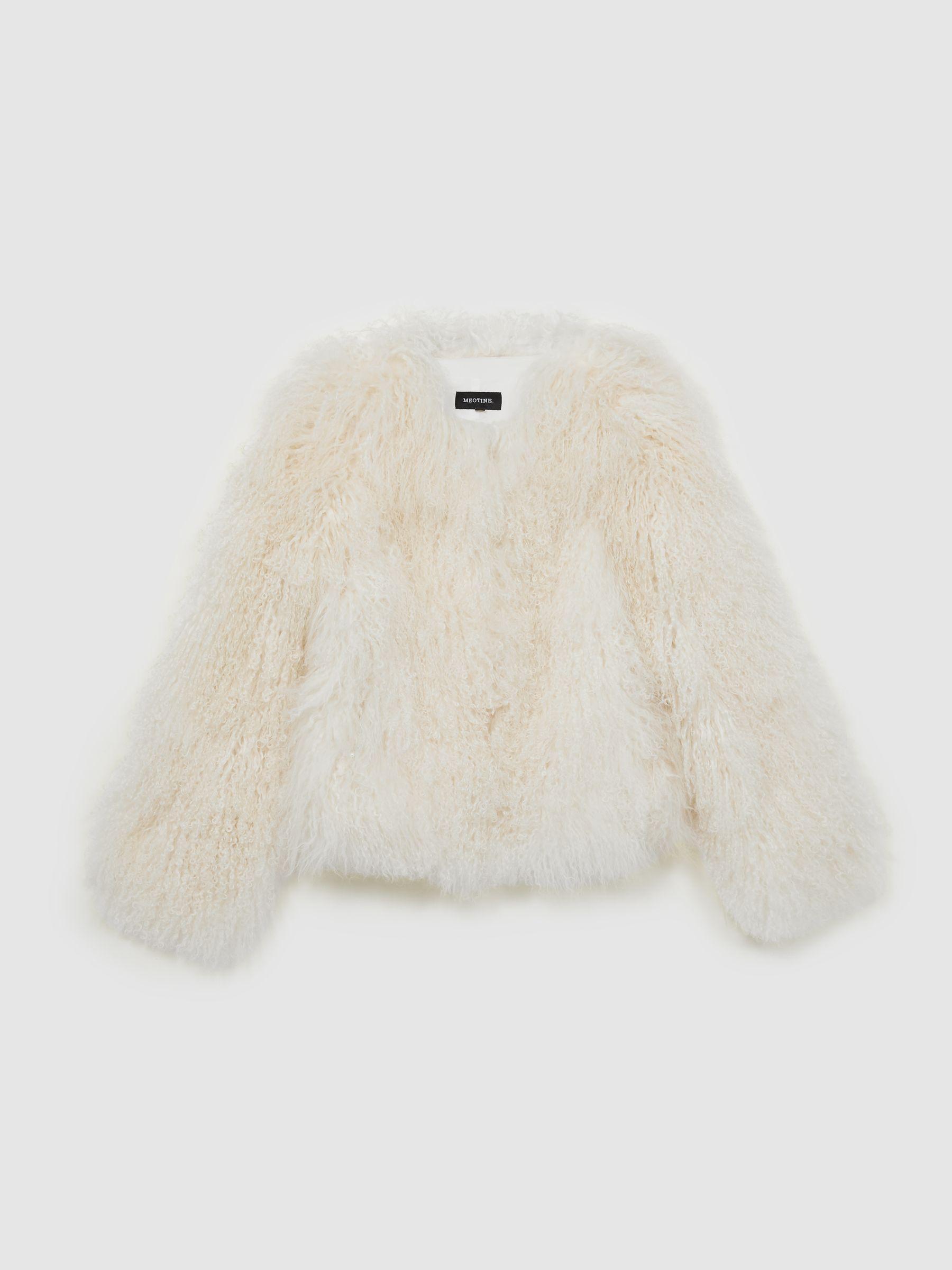 Meotine Shearling Jacket in Cream Product Image