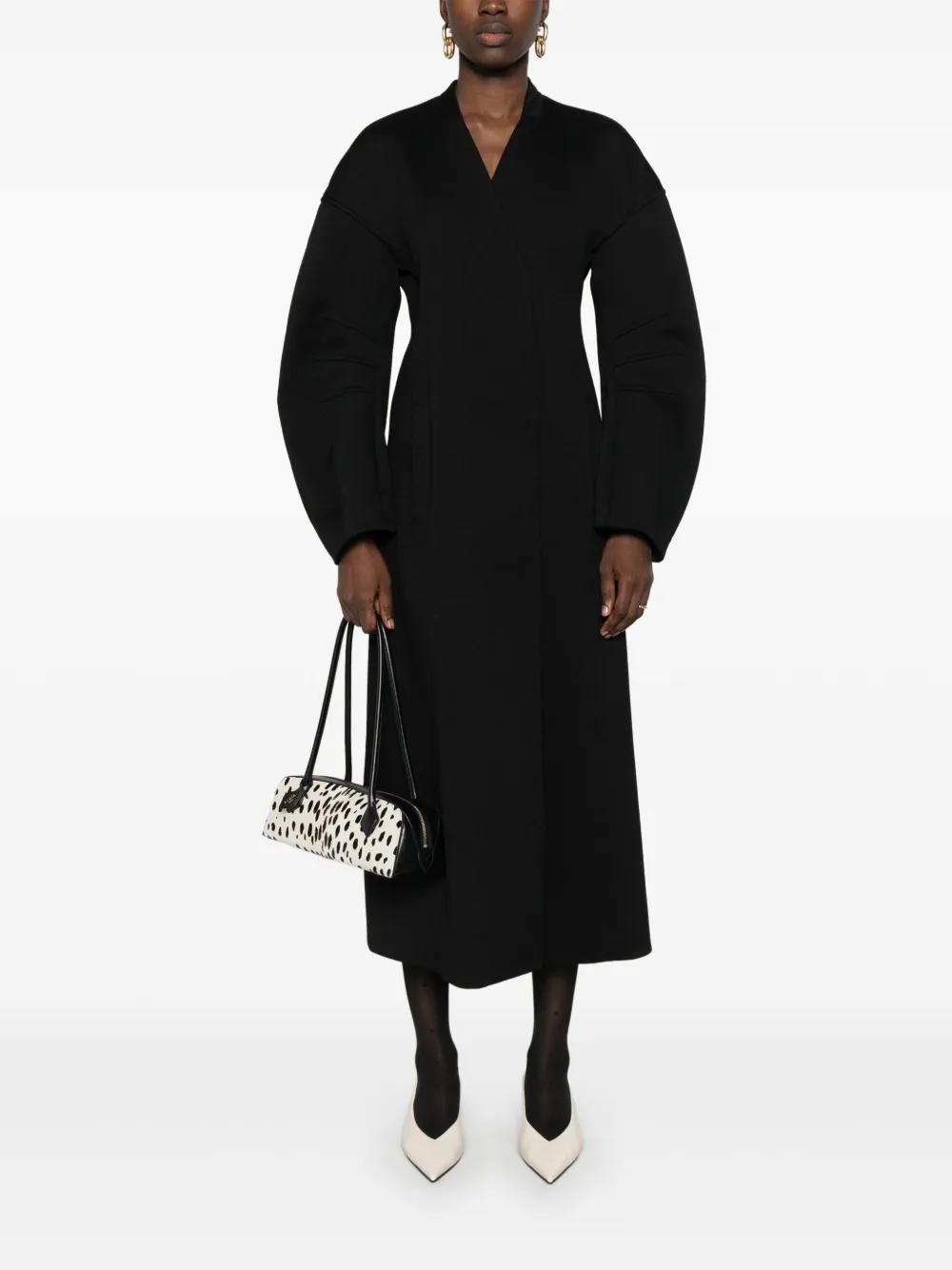 JIL SANDER Single-breasted Wool Coat In Black   Product Image