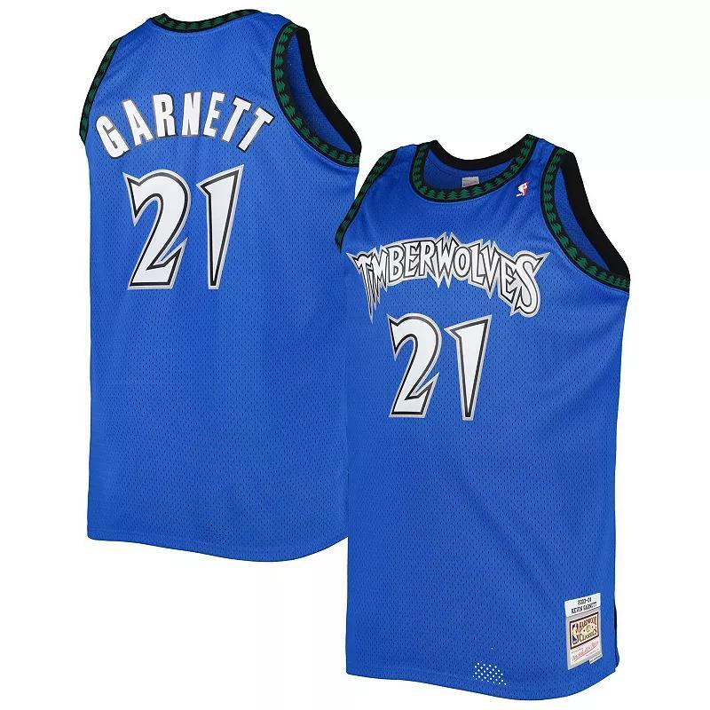 Men's Mitchell & Ness Kevin Garnett Blue Minnesota Timberwolves Big & Tall Hardwood Classics 2003-04 Swingman Jersey, Size: 4XLT Product Image
