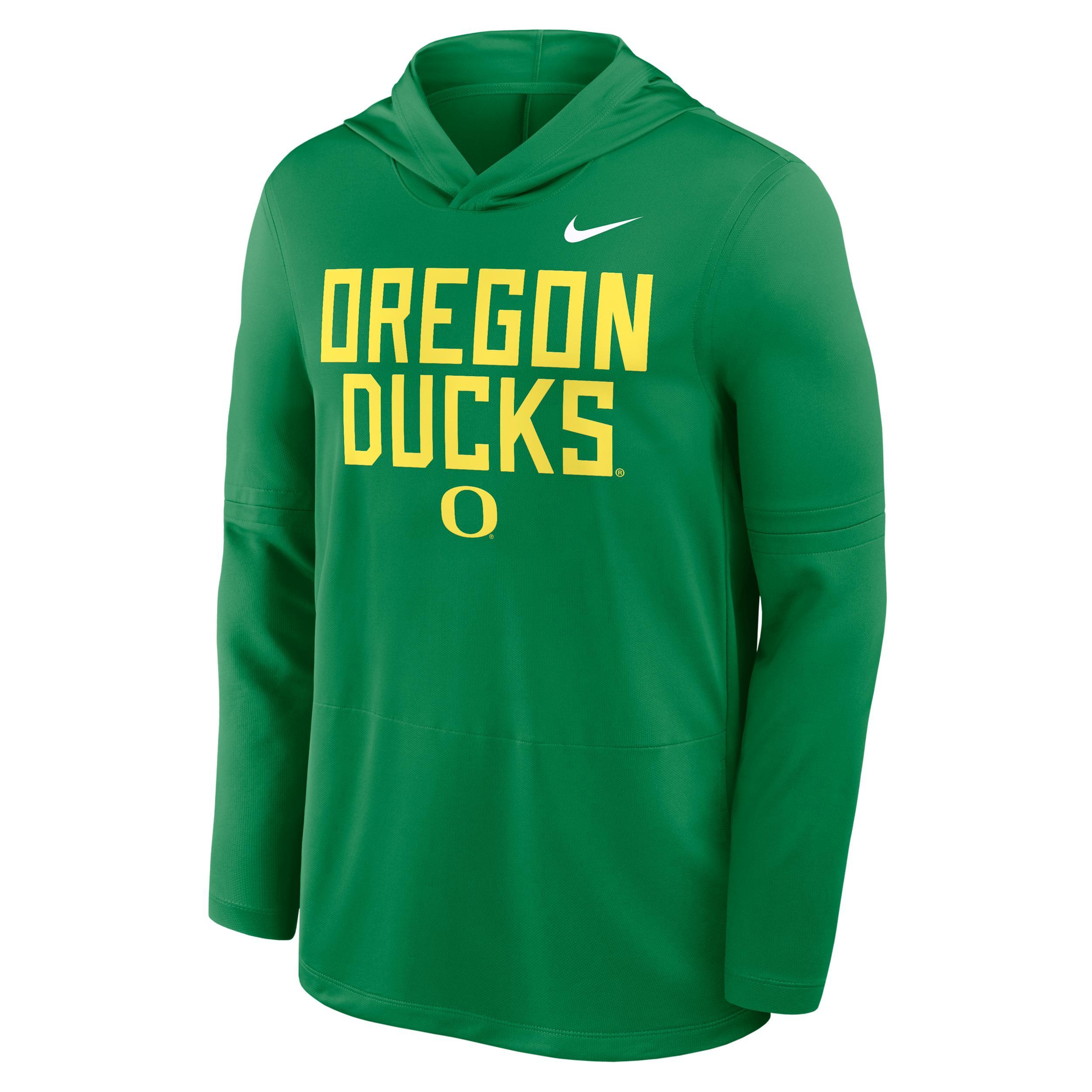 Oregon Sideline Nike Mens Dri-FIT College Long-Sleeve Hooded Top | 03B930DUON-7XL Product Image
