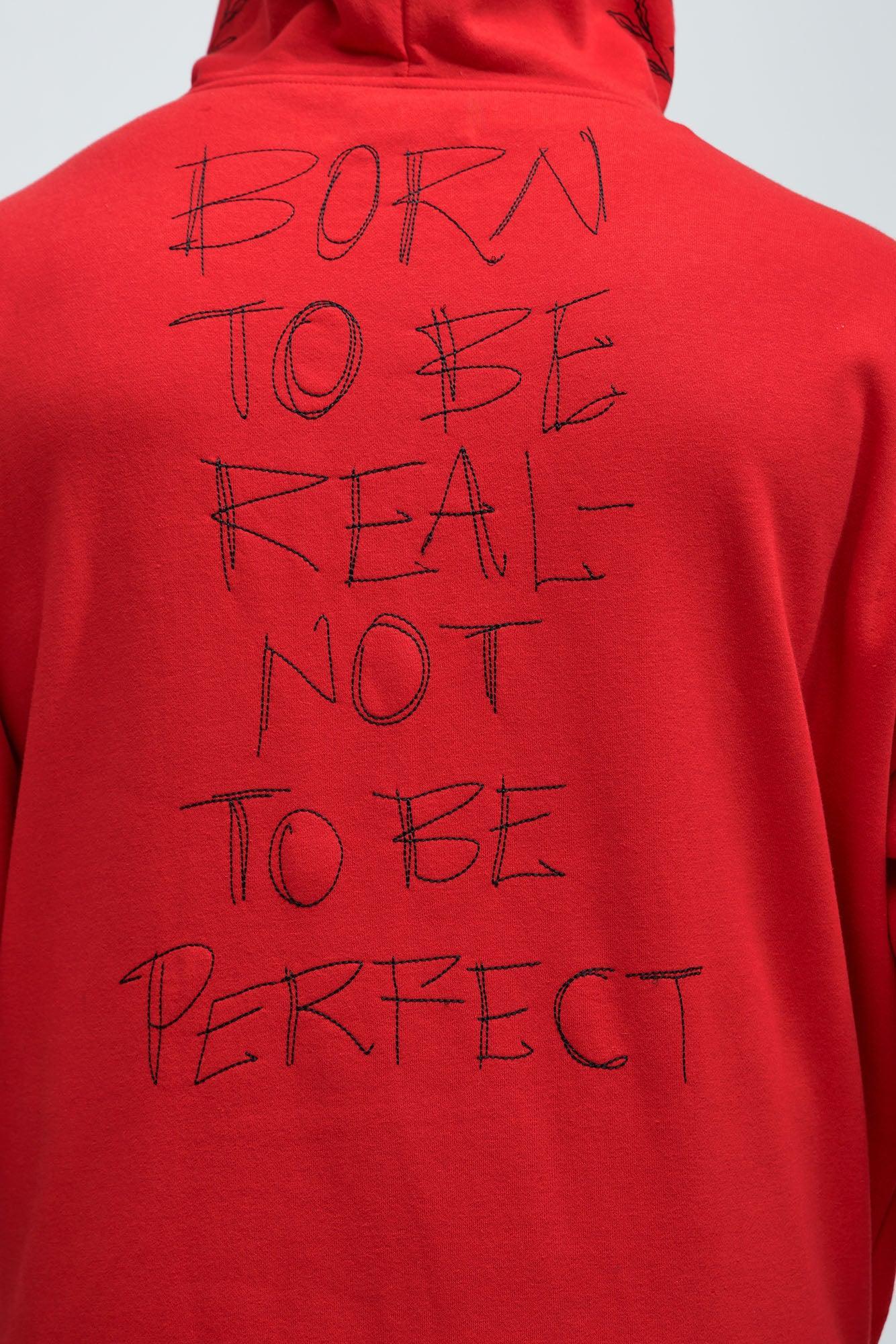 Not Perfect Hoodie - Red Product Image