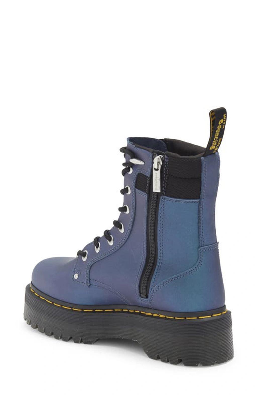 DR. MARTENS' Jadon Ii Platform Leather Boots In Blue Product Image