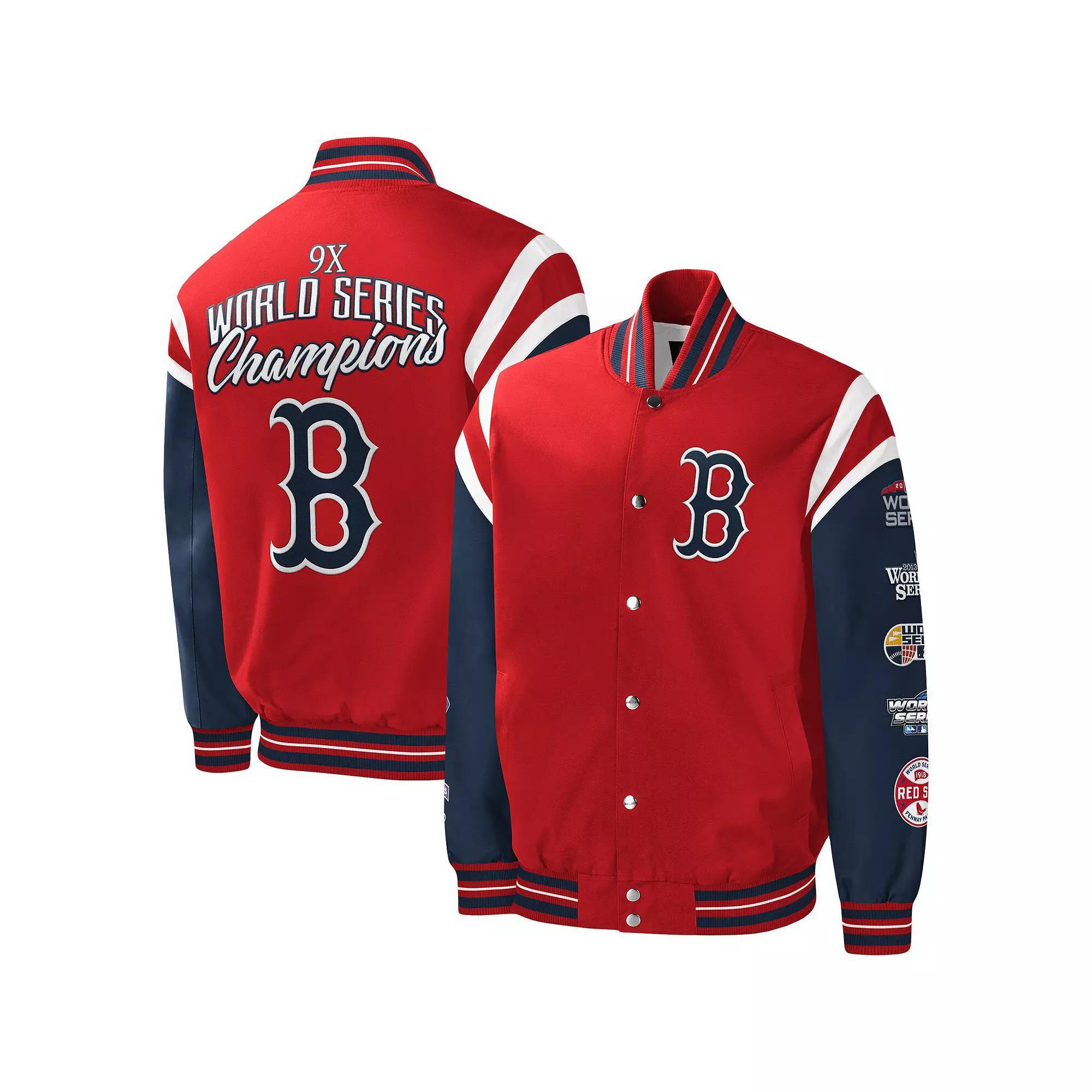 Men's G-III Sports by Carl Banks Red Boston Red Sox Title Holder Full-Snap Varsity Jacket,  Product Image