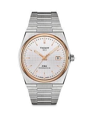 Tissot Mens Prx Quartz Analog Gold Stainless Steel Bracelet Watch Product Image