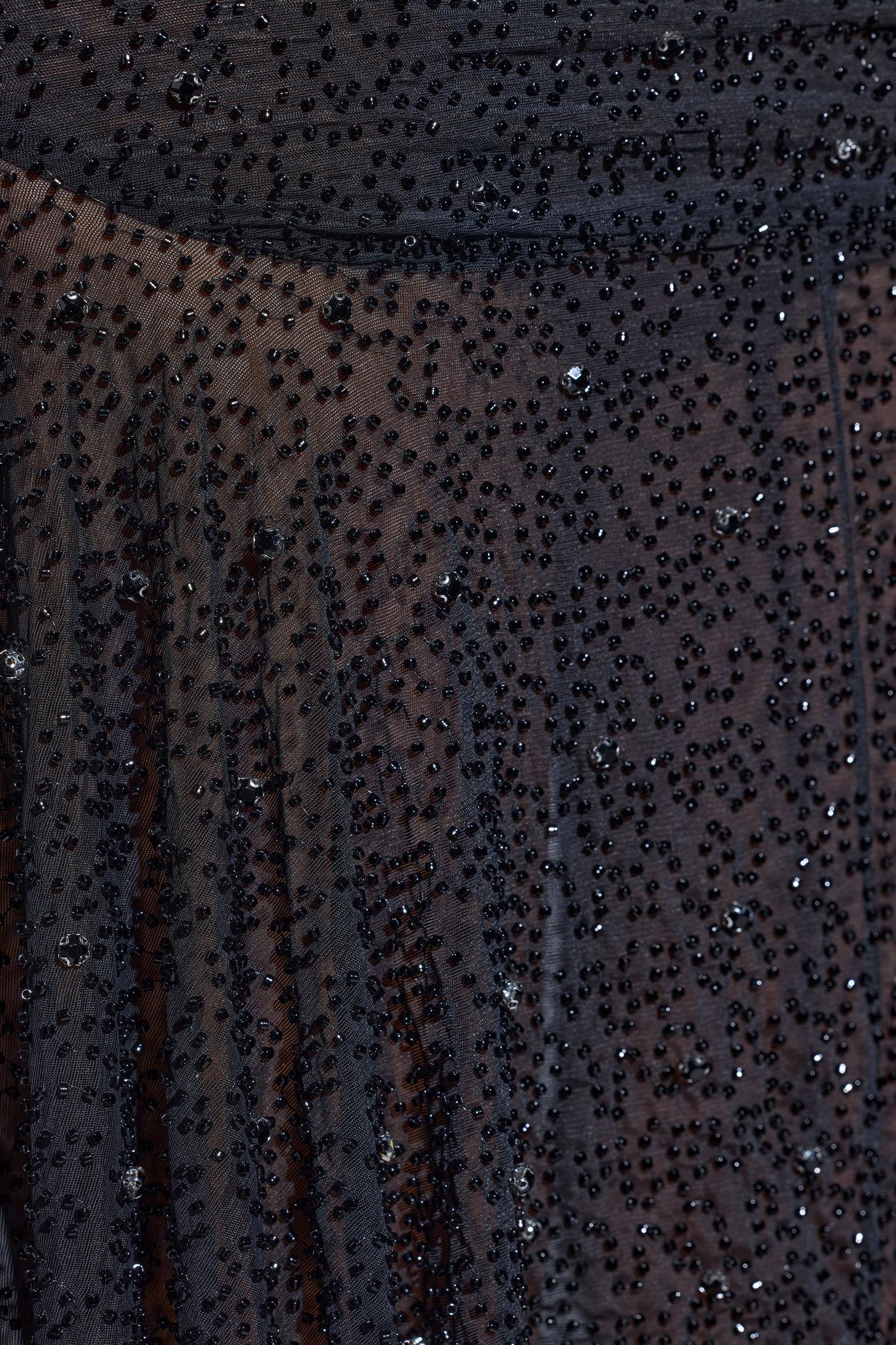 Embellished One Shoulder Top in Black Product Image