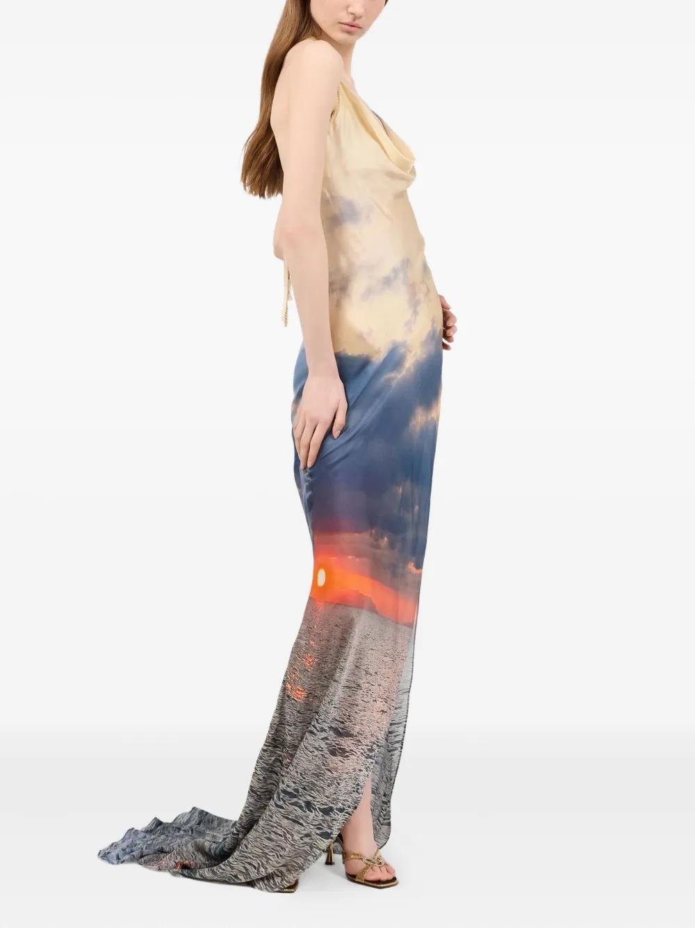 abstract-print maxi dress Product Image