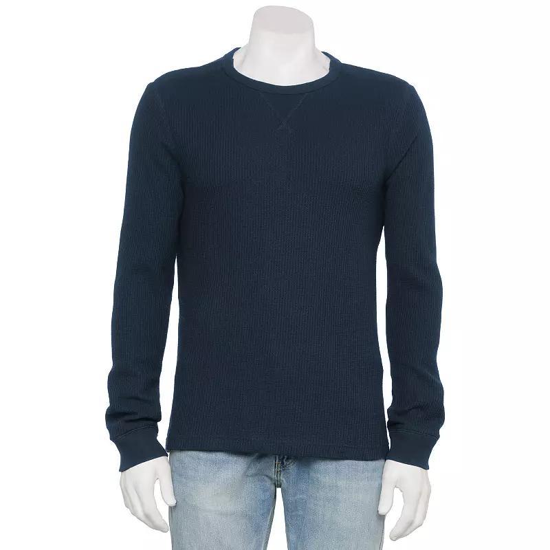 Men's Sonoma Goods For Life® Adaptive Long Sleeve Crewneck Tee, Size: Small, Black Product Image