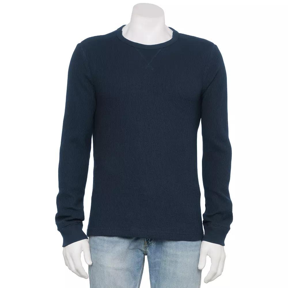 Men's Sonoma Goods For Life® Adaptive Long Sleeve Crewneck Tee, Size: Small, Black Product Image