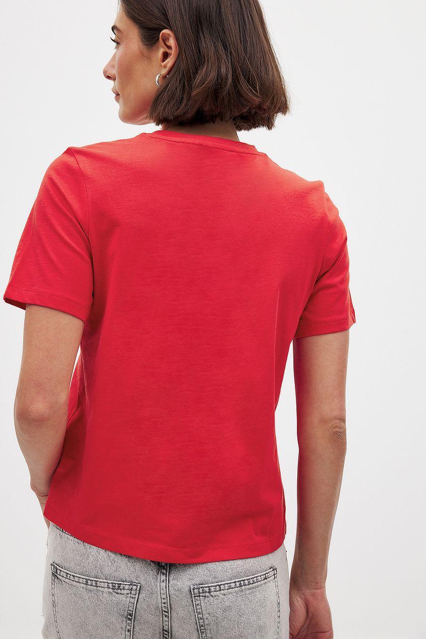 Round Neck Cotton T-Shirt Product Image