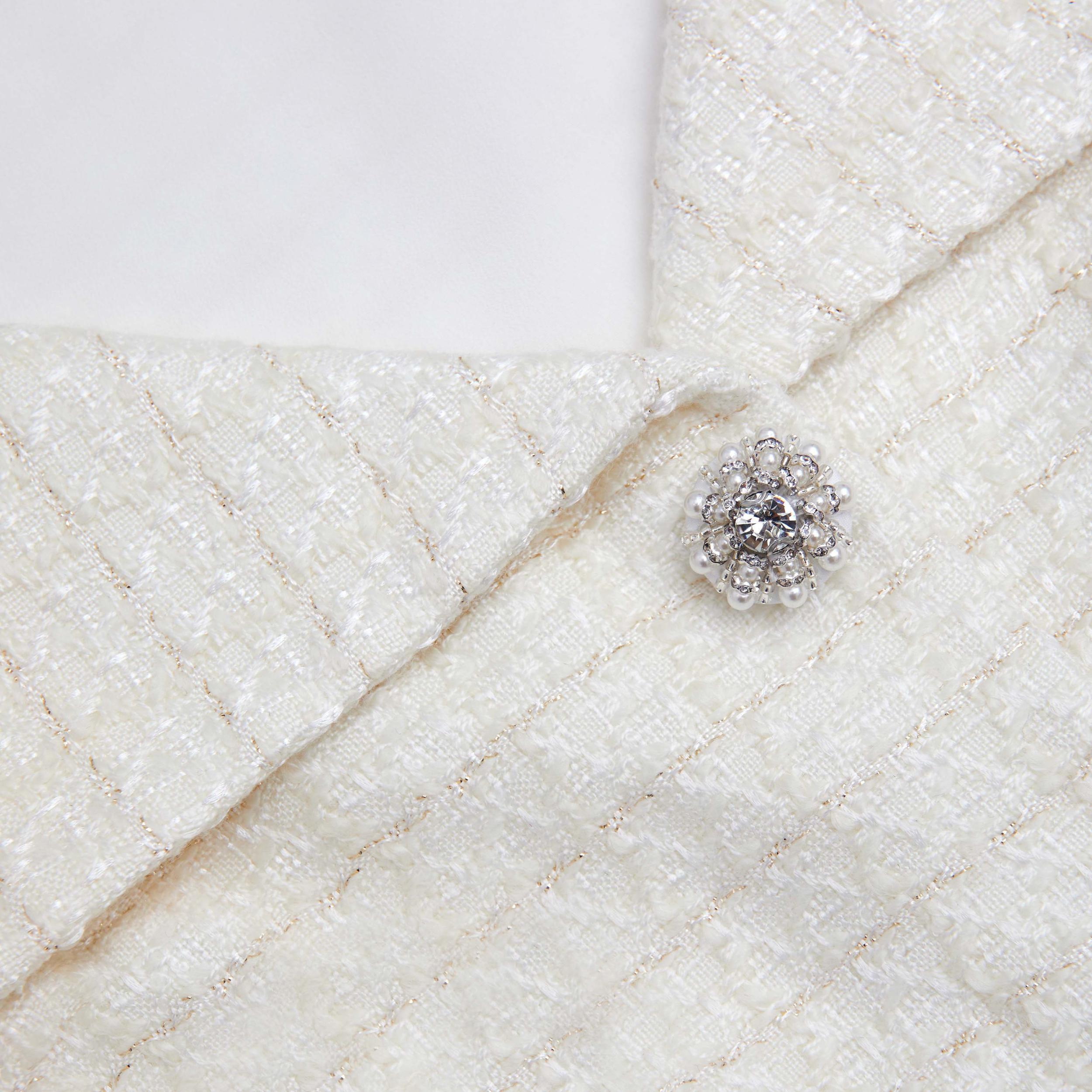 Cream Boucle Top Product Image