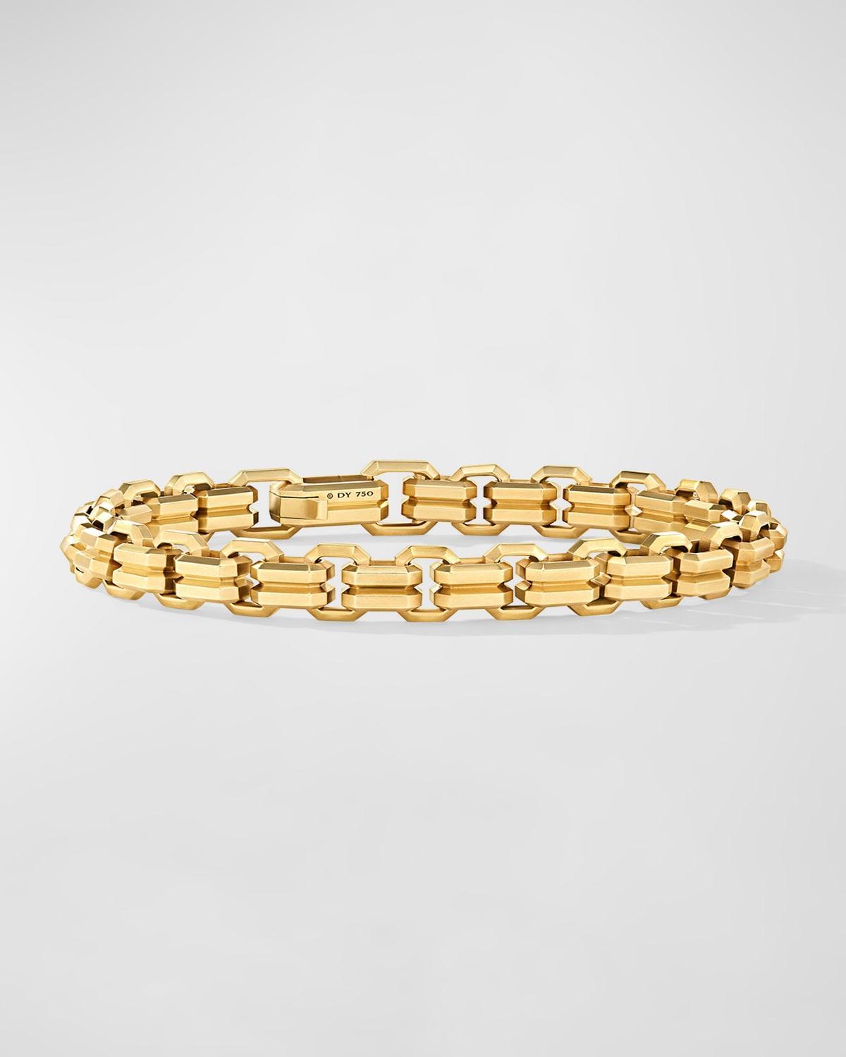 Men's Streamline Double Heirloom Link Bracelet in 18K Gold, 8mm Product Image