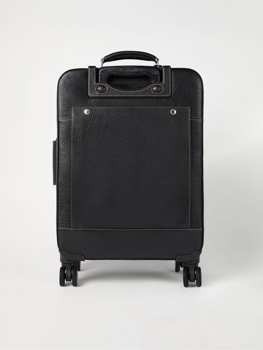 grained leather suitcase Product Image