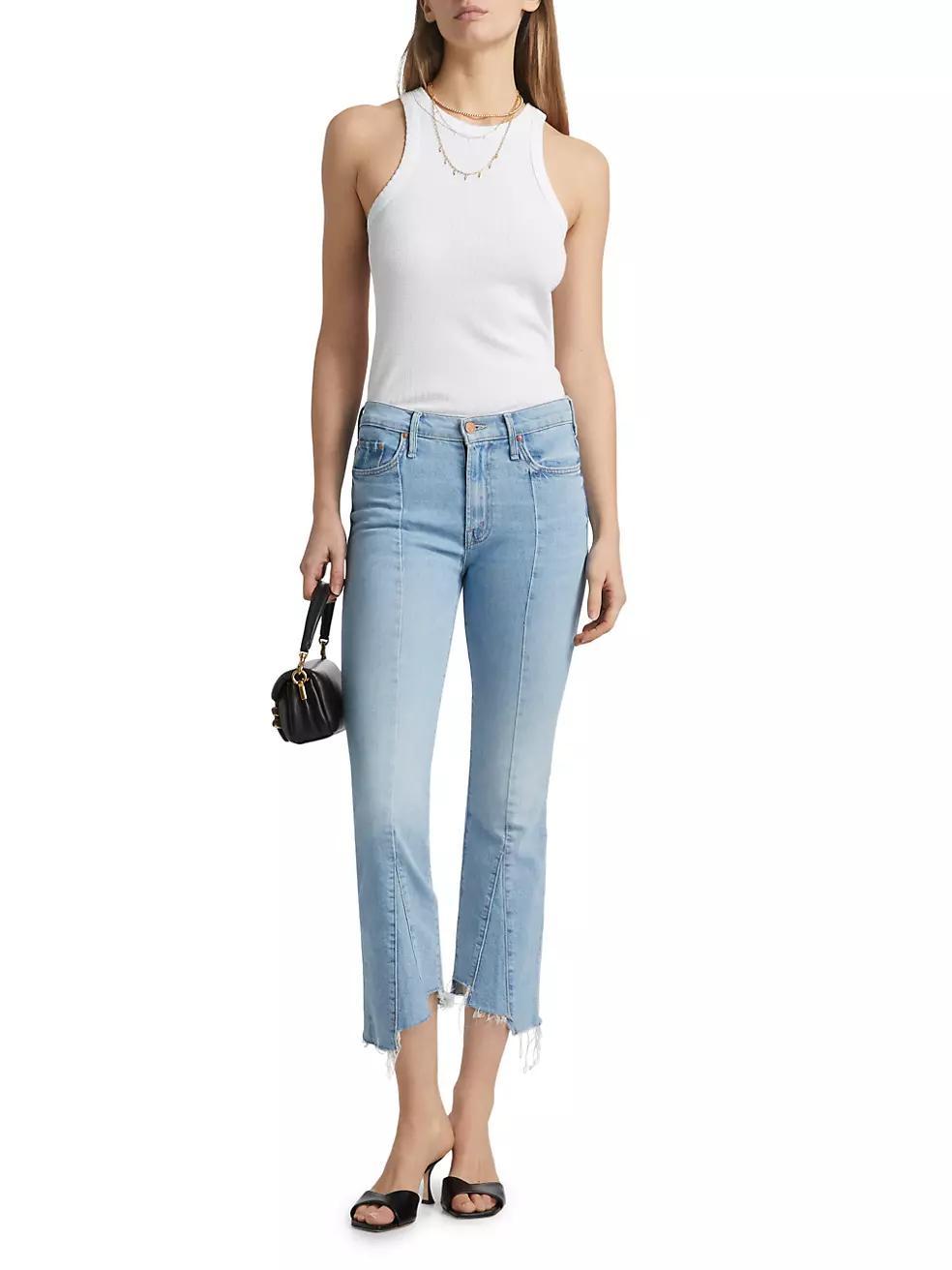 The Insider Pointy Fray Low-Rise Stretch Crop Jeans Product Image