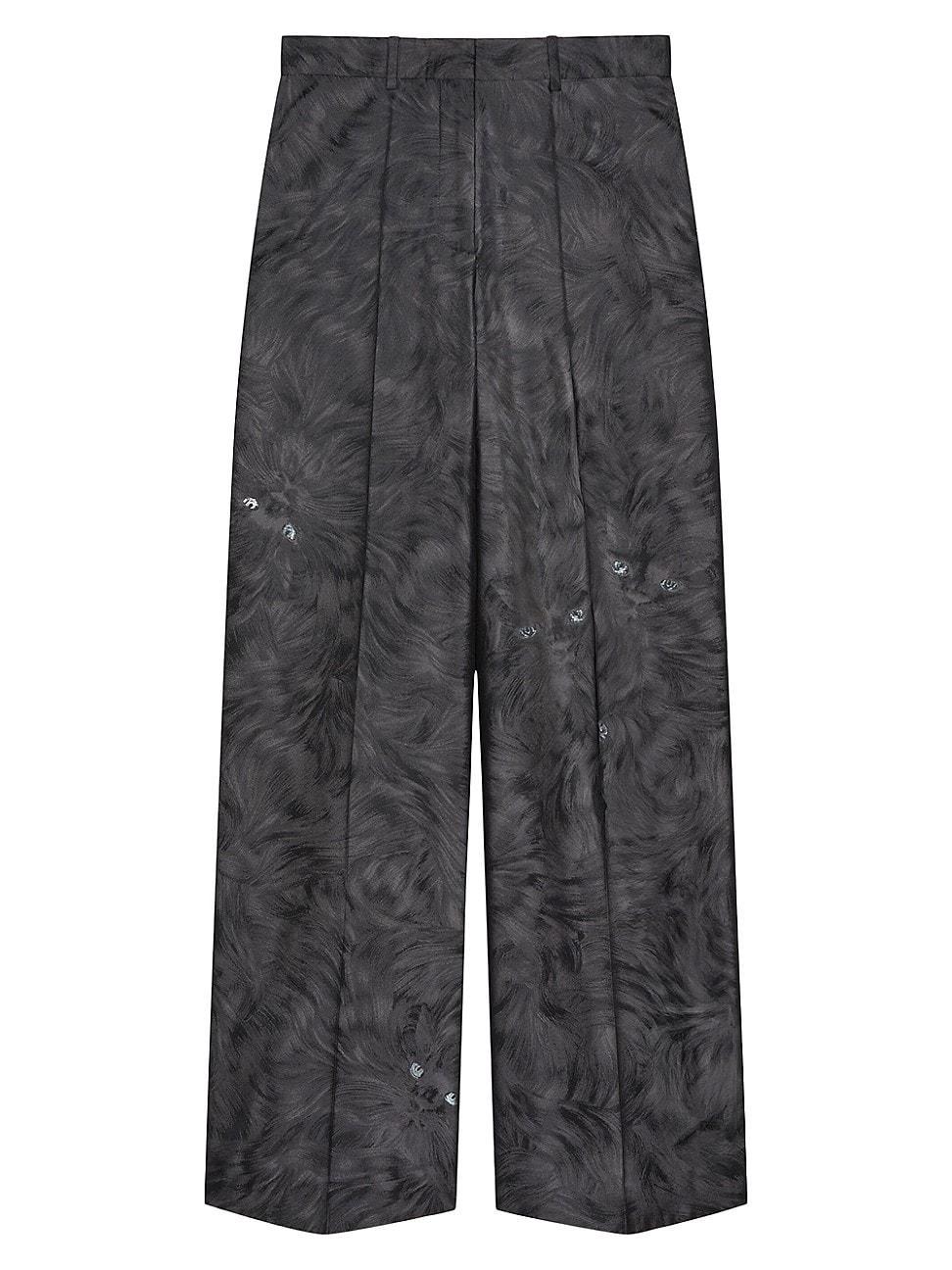 Womens Oversized Tailored Pants in Cat Jacquard Product Image