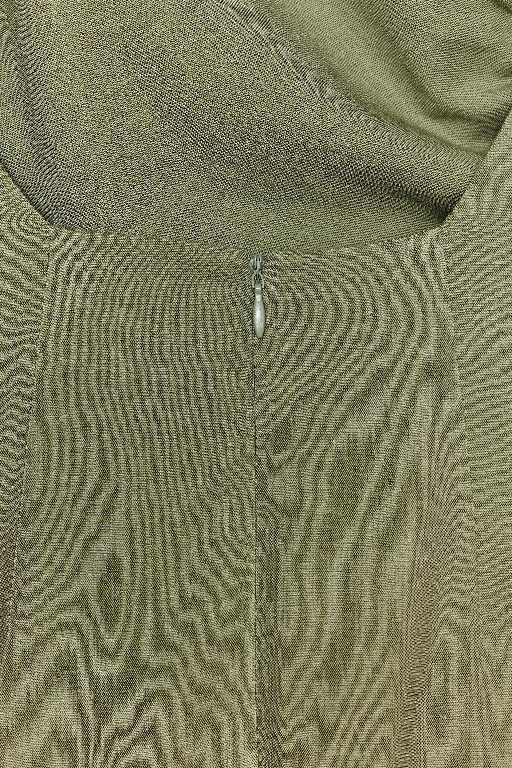 ASYMMETRIC MIDI DRESS WITH LINEN Product Image