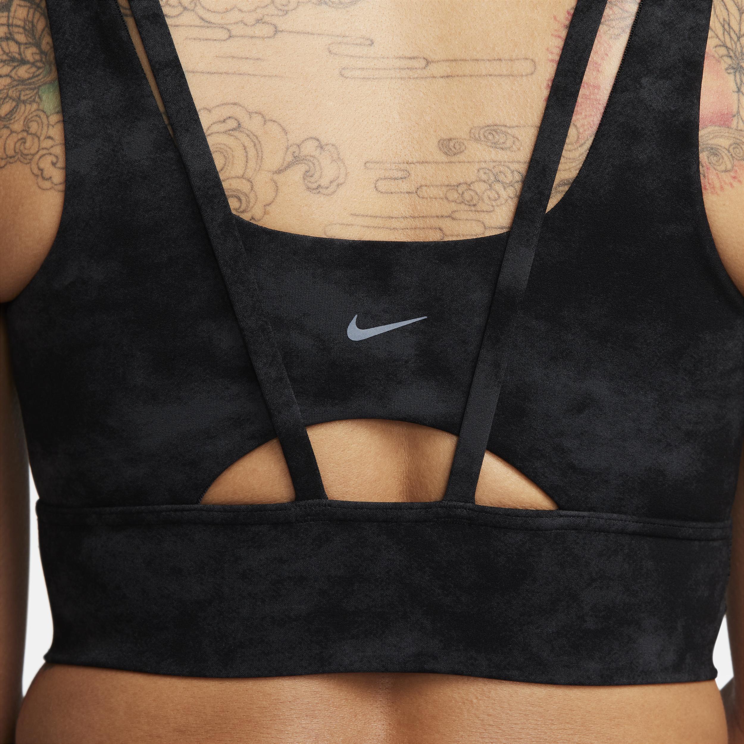 Nike Womens Zenvy Tie-Dye Medium-Support Padded Longline Sports Bra Product Image