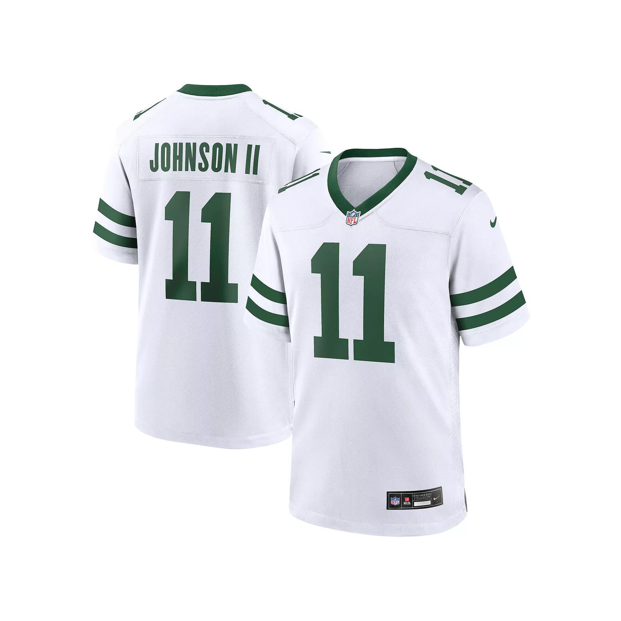 Men's Nike Jermaine Johnson II Legacy White New York Jets Game Jersey, Size: Small Product Image