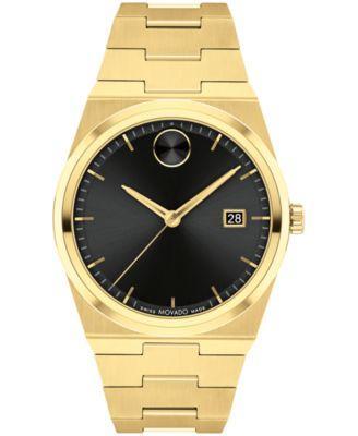 Movado Mens Quest Swiss Quartz Ionic Gold Pvd Steel 40mm Watch Product Image