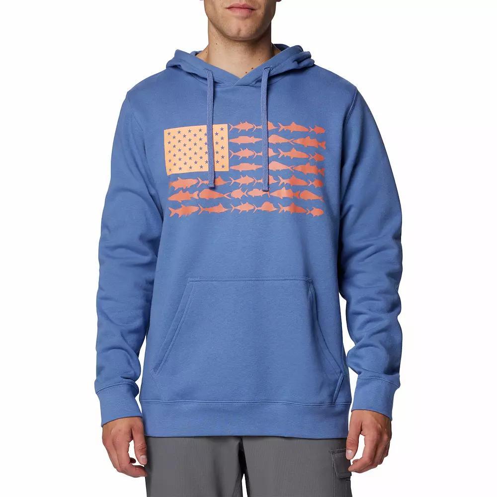 Men's Columbia PFG™ Fish Flag II Hoodie, Size: XL, Bluebell Product Image