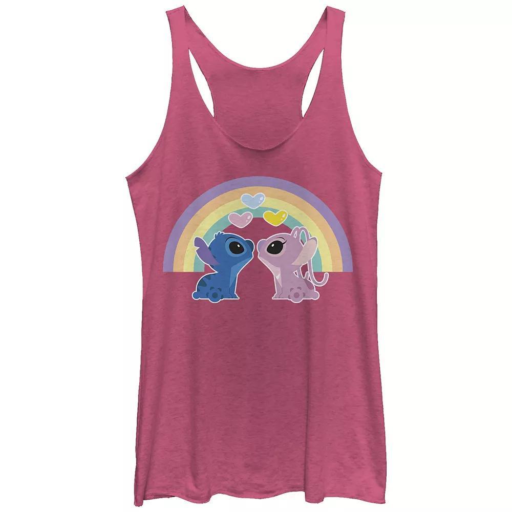 Disney's Lilo & Stitch Women's Jumba And Pleakley Tri-Blend Racerback Tank Top, Girl's,  Product Image