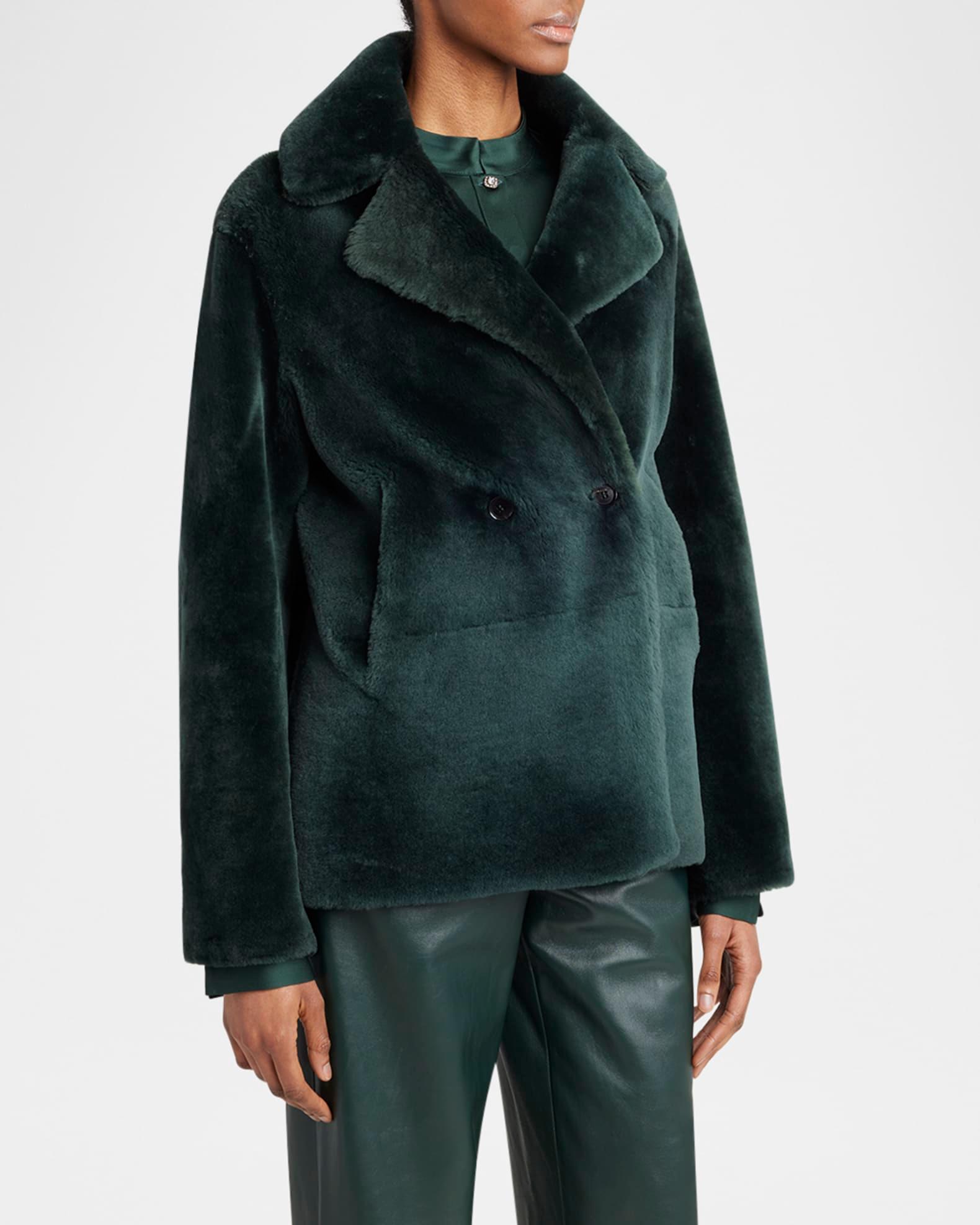 Double-Breasted Sheep Shearling Coat Product Image