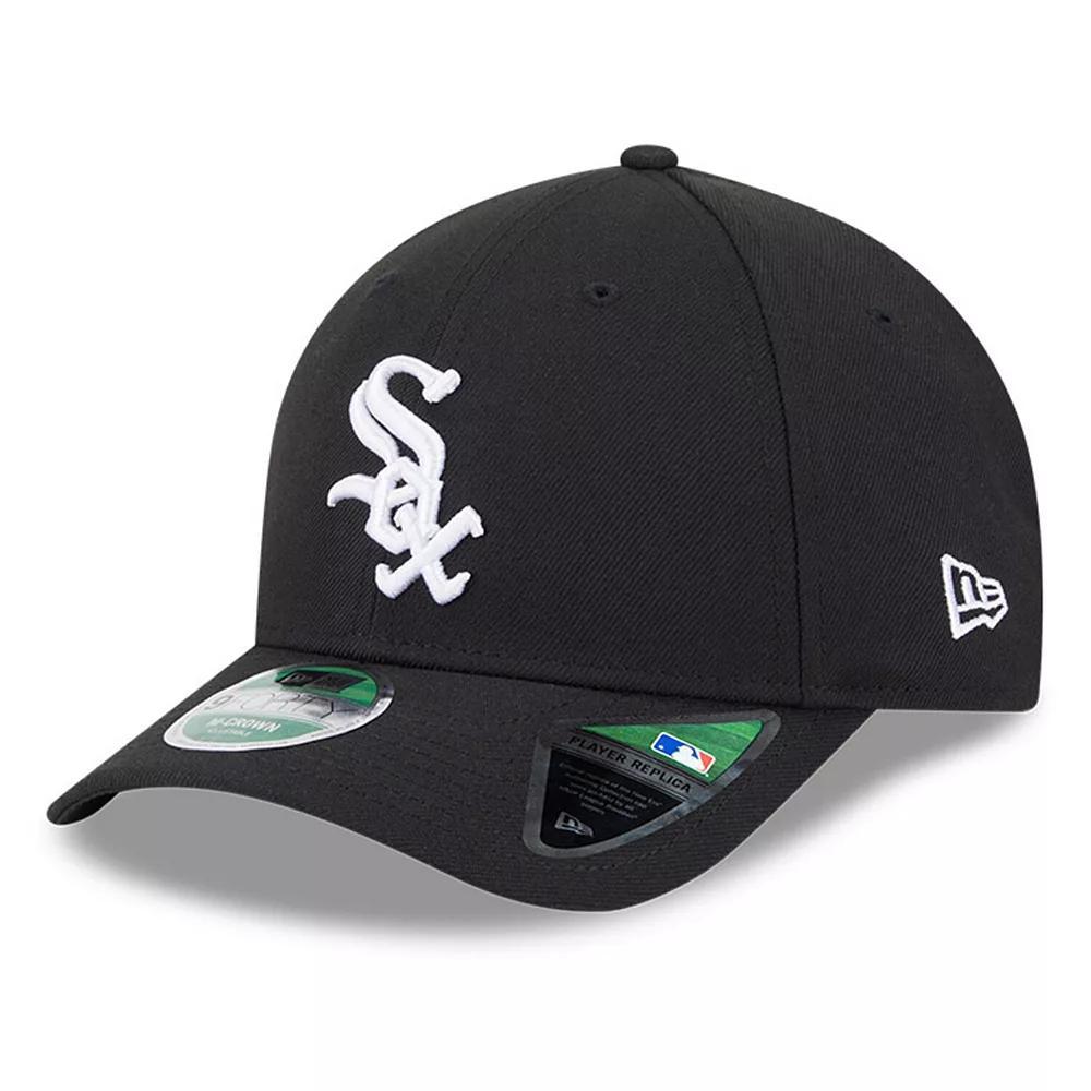 New Era Mens New Era White Sox Player Replica 9FORTY Cap - Mens Black/White Product Image